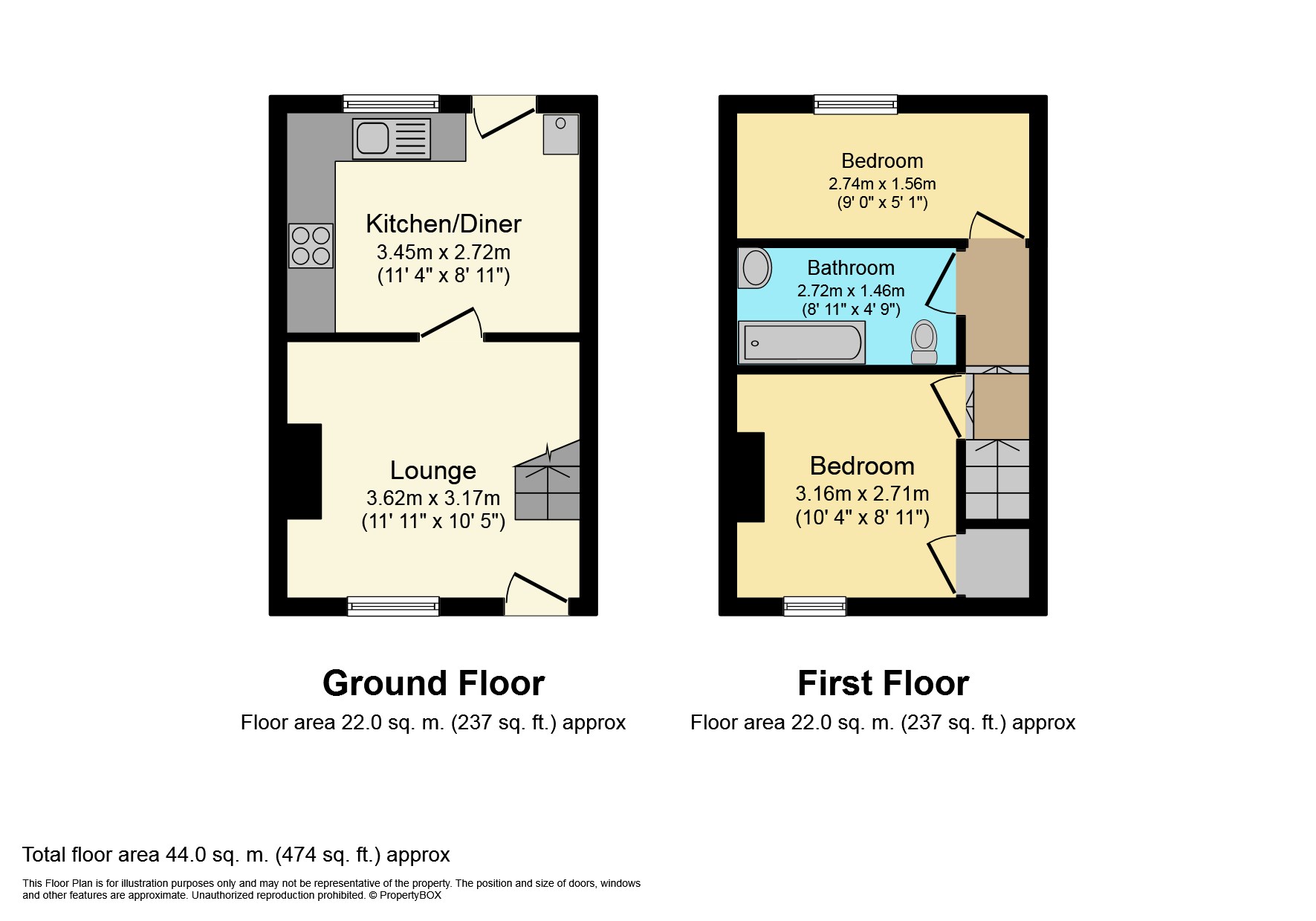 Essex Road, Halling, Kent ME2, 2 bedroom terraced house to rent
