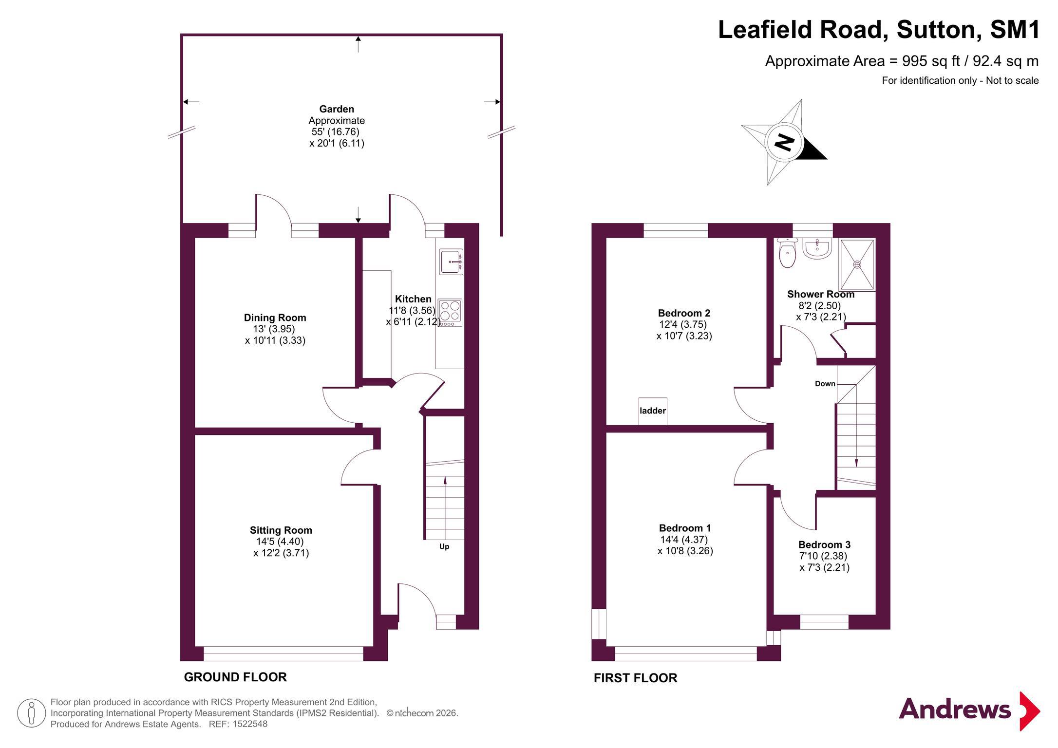 10, Leafield Road, Sutton floorplan