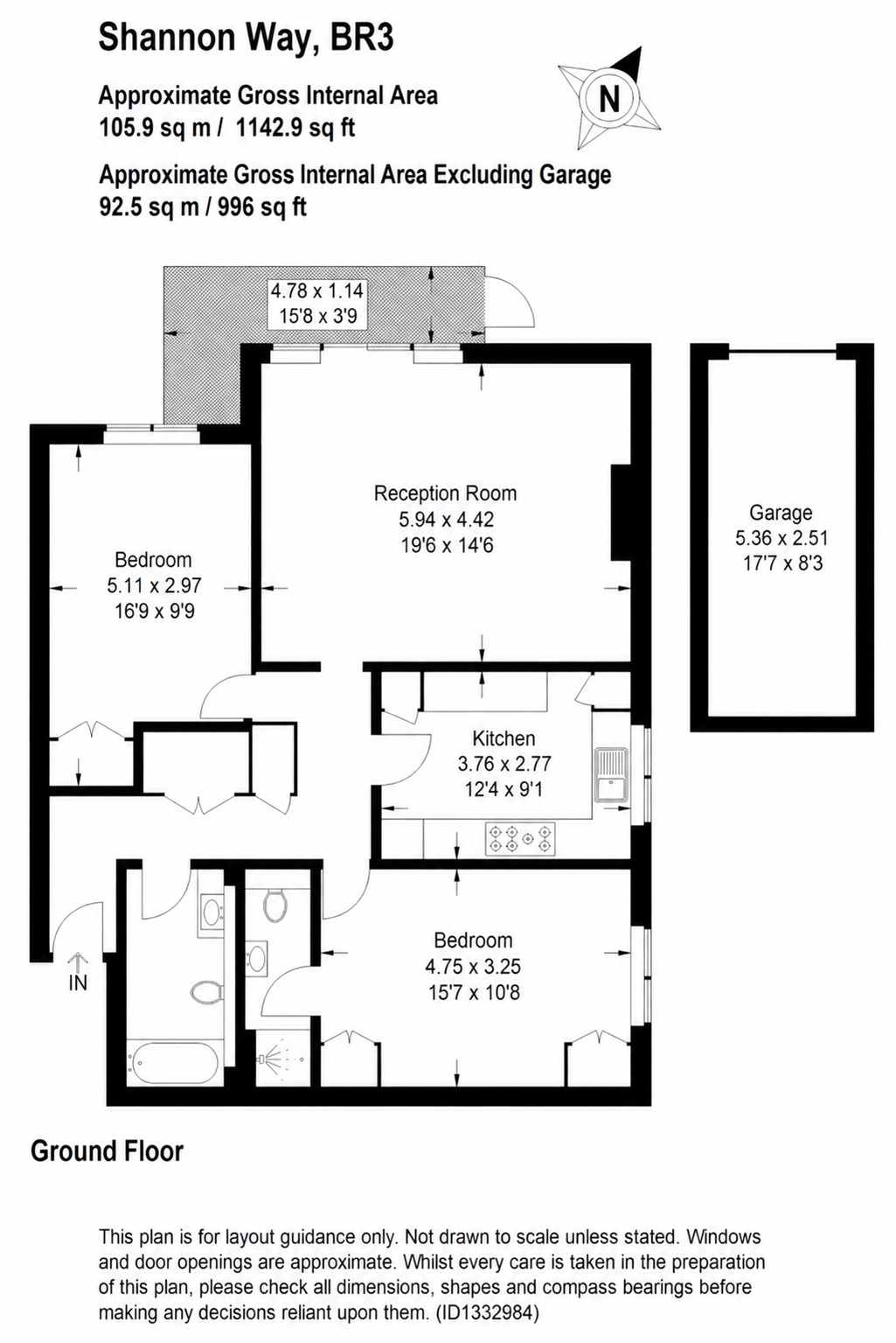 15, Shannon Way, Beckenham floorplan