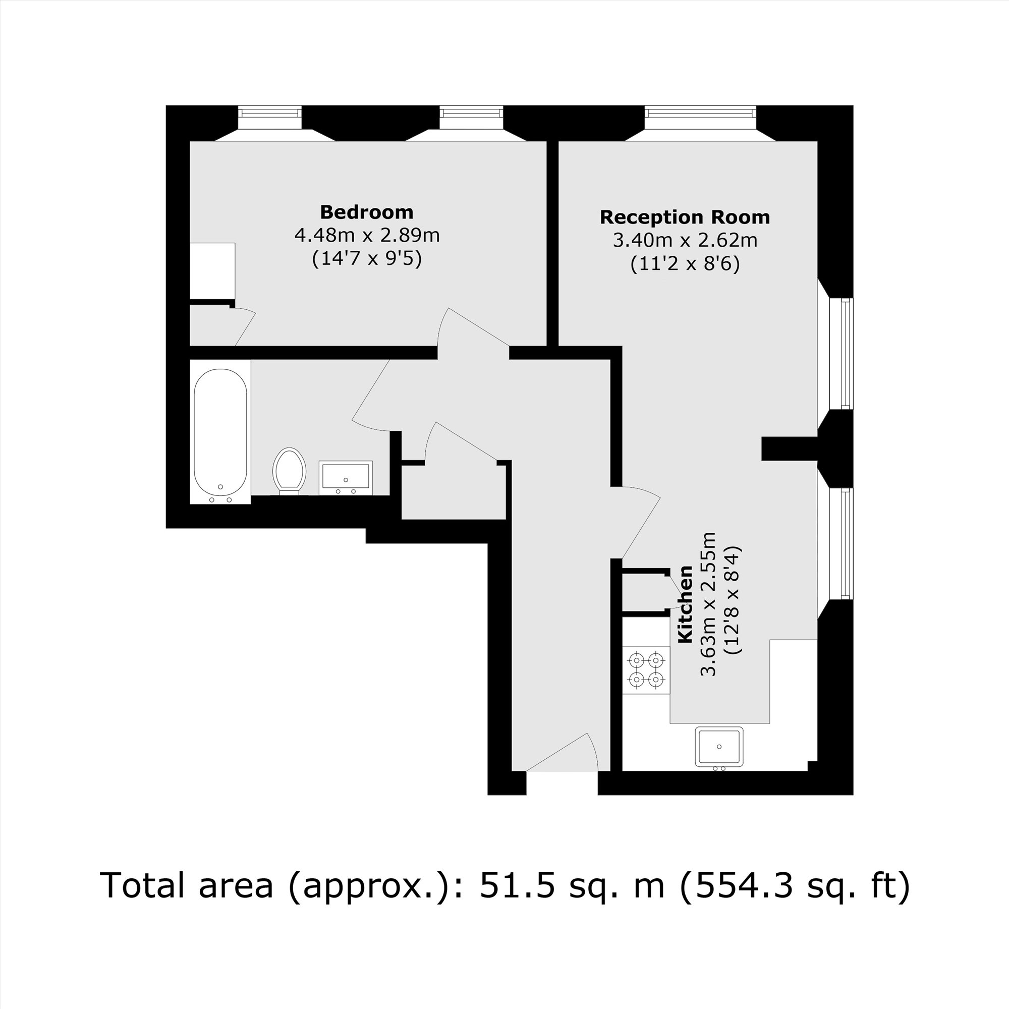 Flat 2, 14, Summerland Gardens, LONDON floorplan