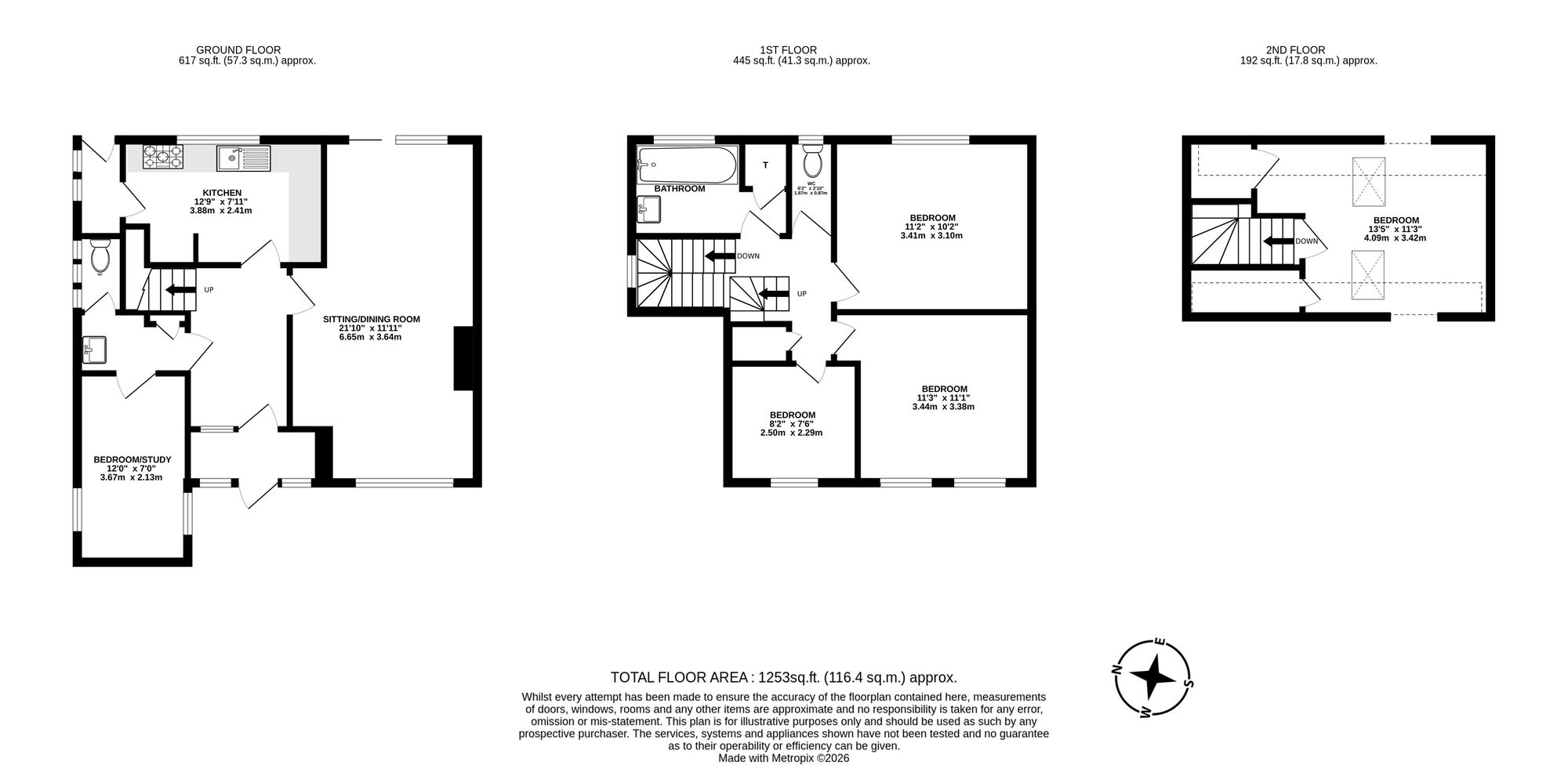 92 Deeds Grove, High Wycombe floorplan