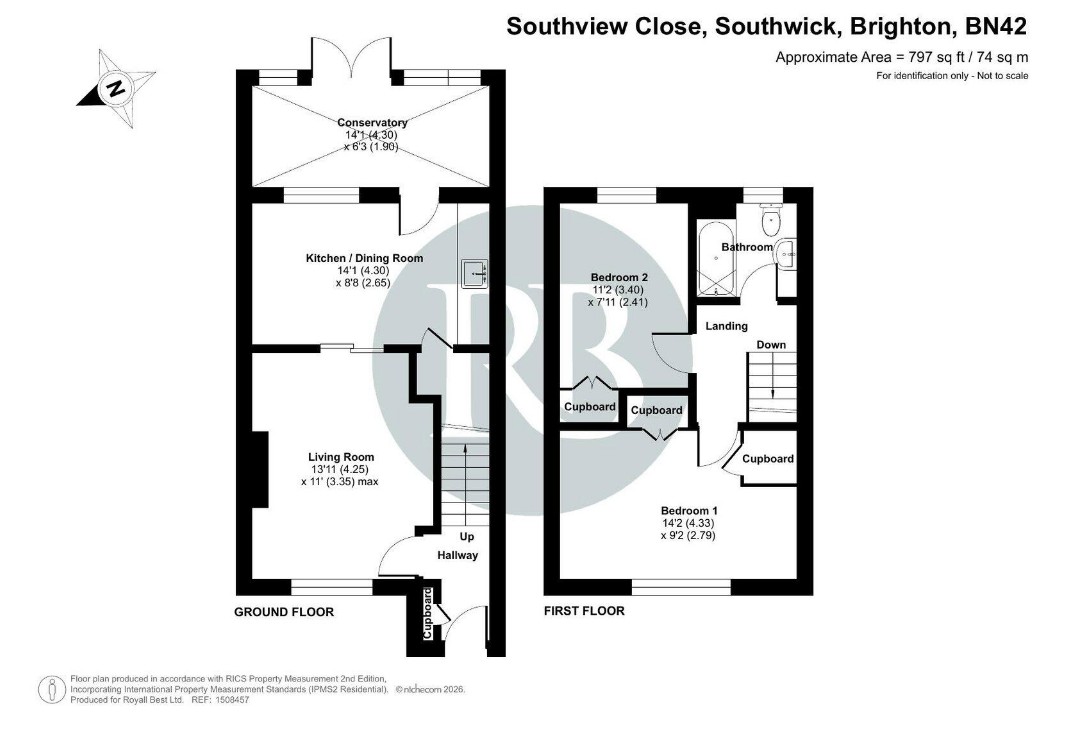 34, Southview Close, Southwick floorplan
