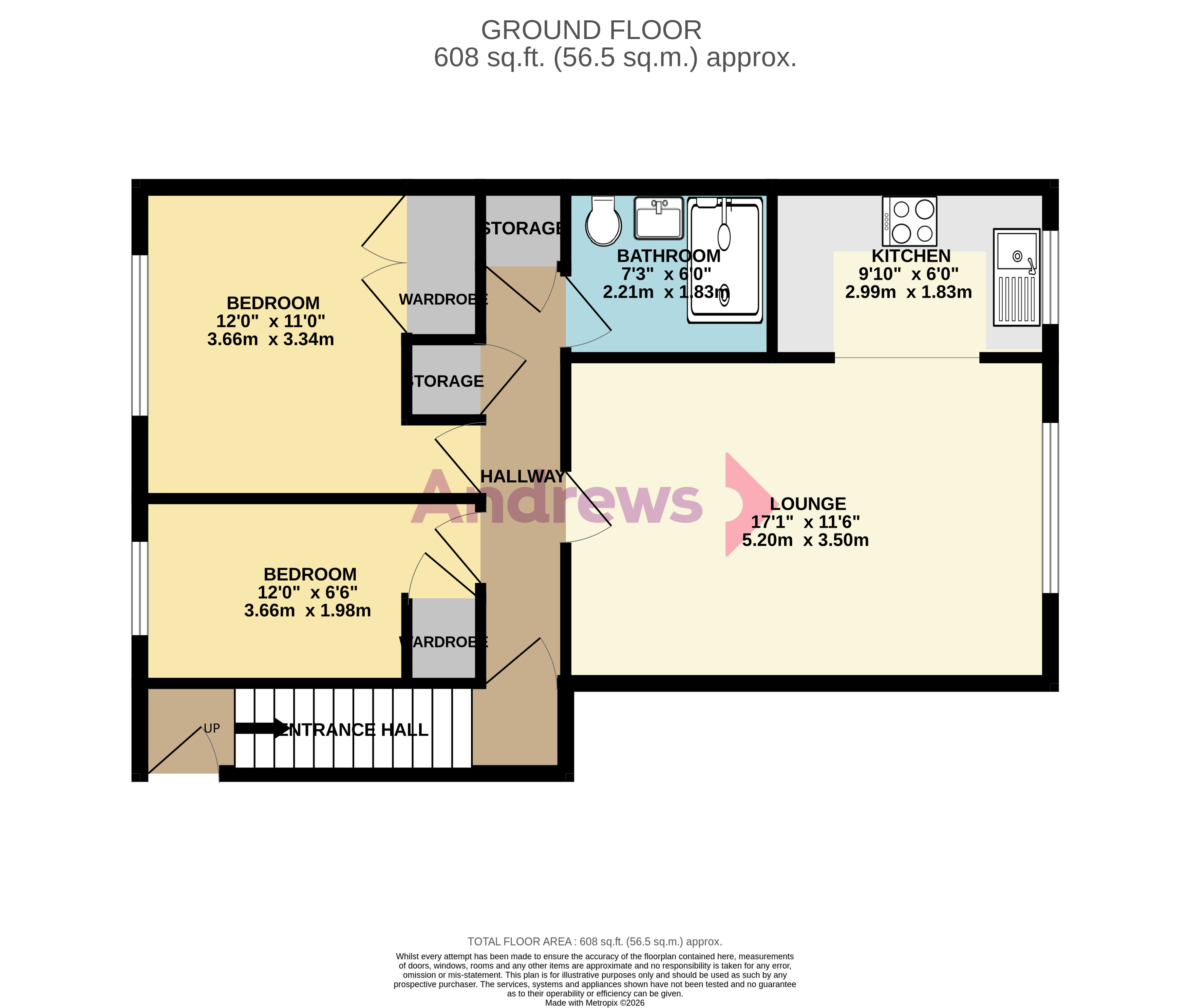 Flat 2, Altdam Farm, 62, Park View Road, Surrey floorplan
