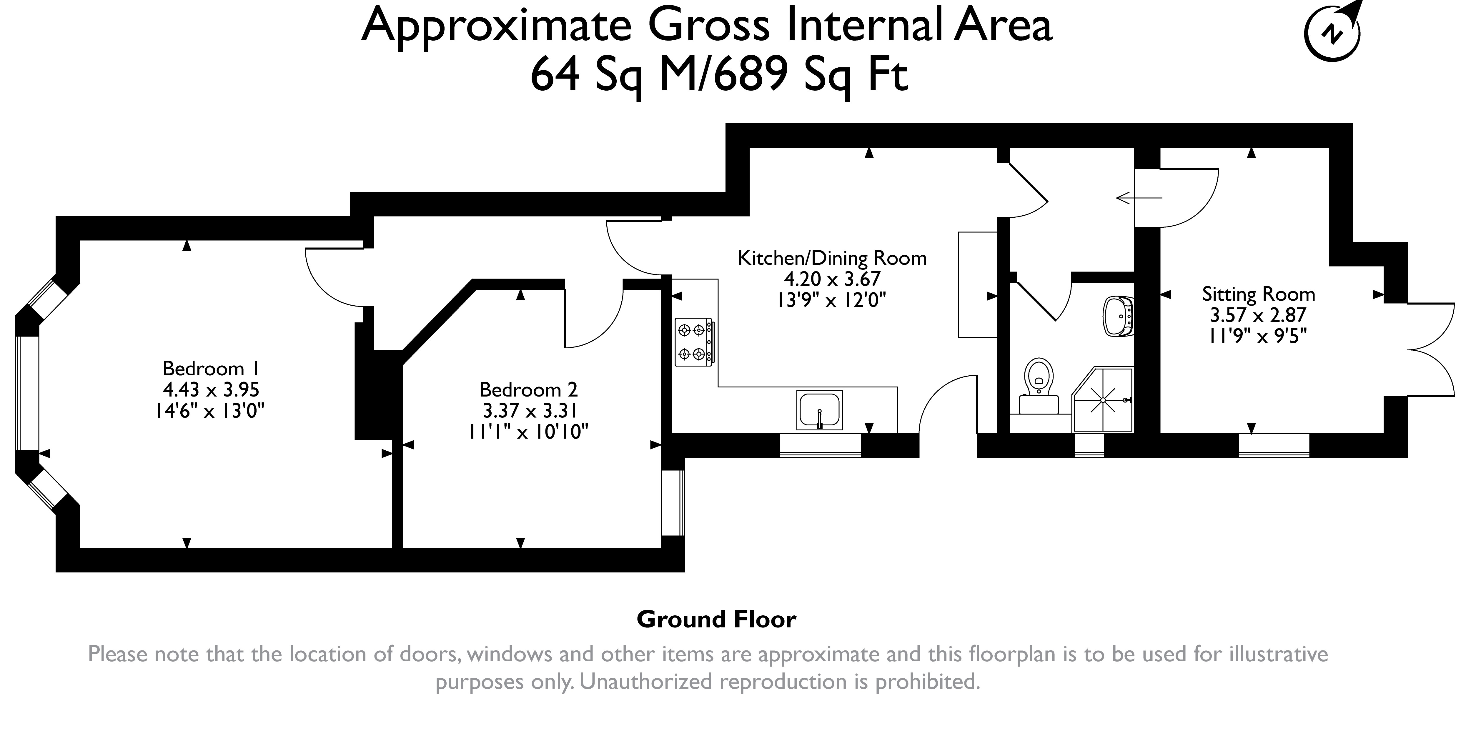 Ground Floor Flat, 19, Talbot Road, Bournemouth floorplan