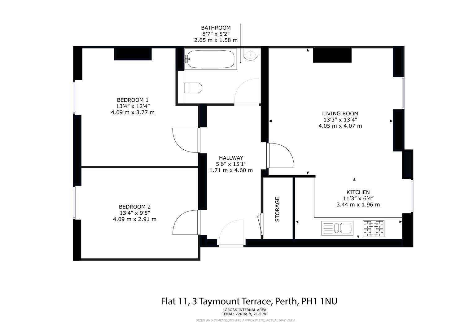 11, 3, Taymount Terrace, Perth floorplan