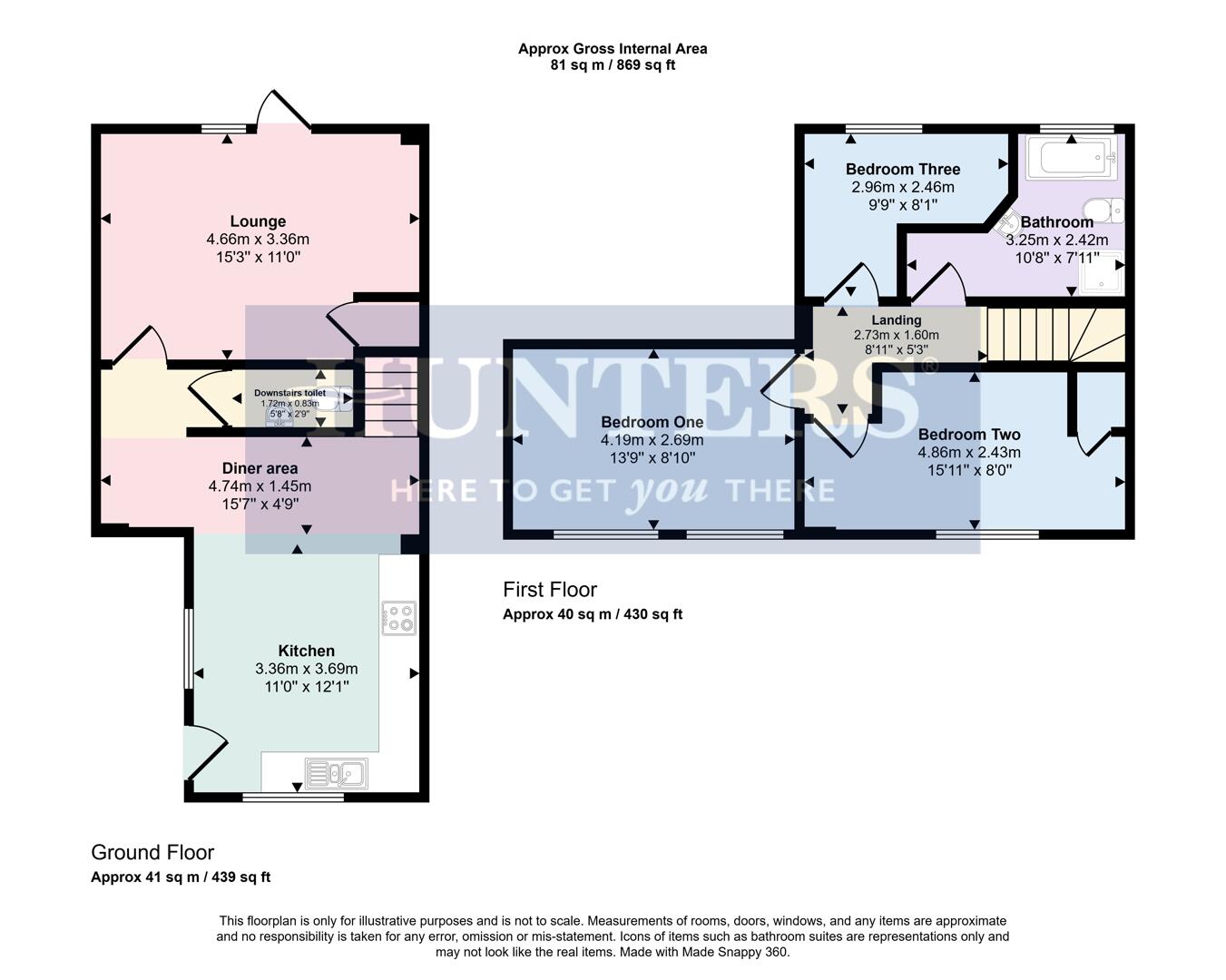 63, Canal Street, Wigston floorplan