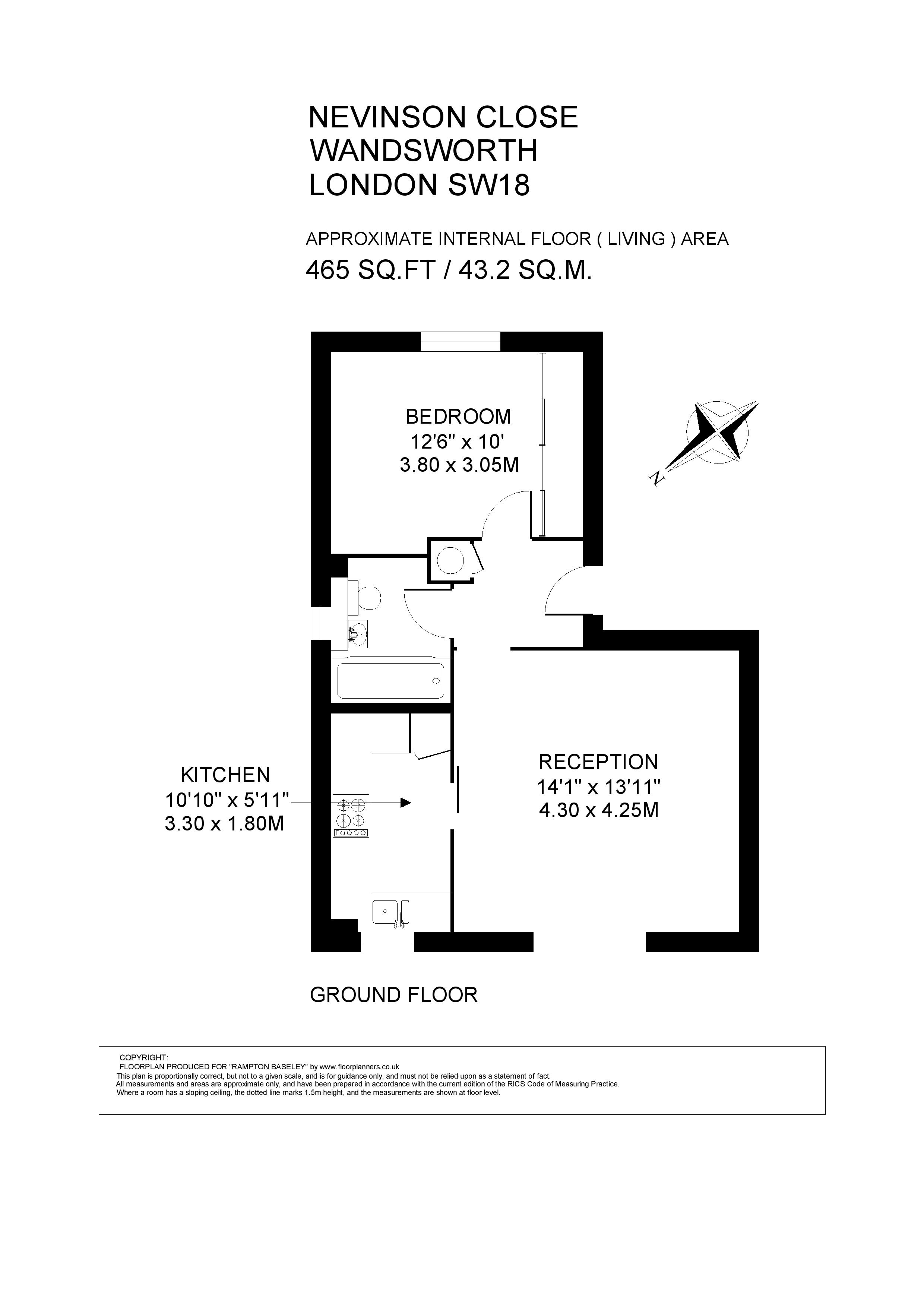 24, Nevinson Close, London floorplan