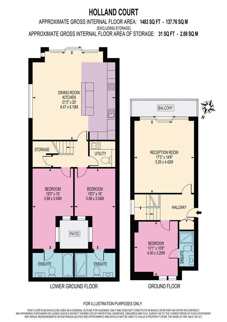 Flat 1 Holland Court, 37, Cottenham Park Road, West Wimbledon floorplan