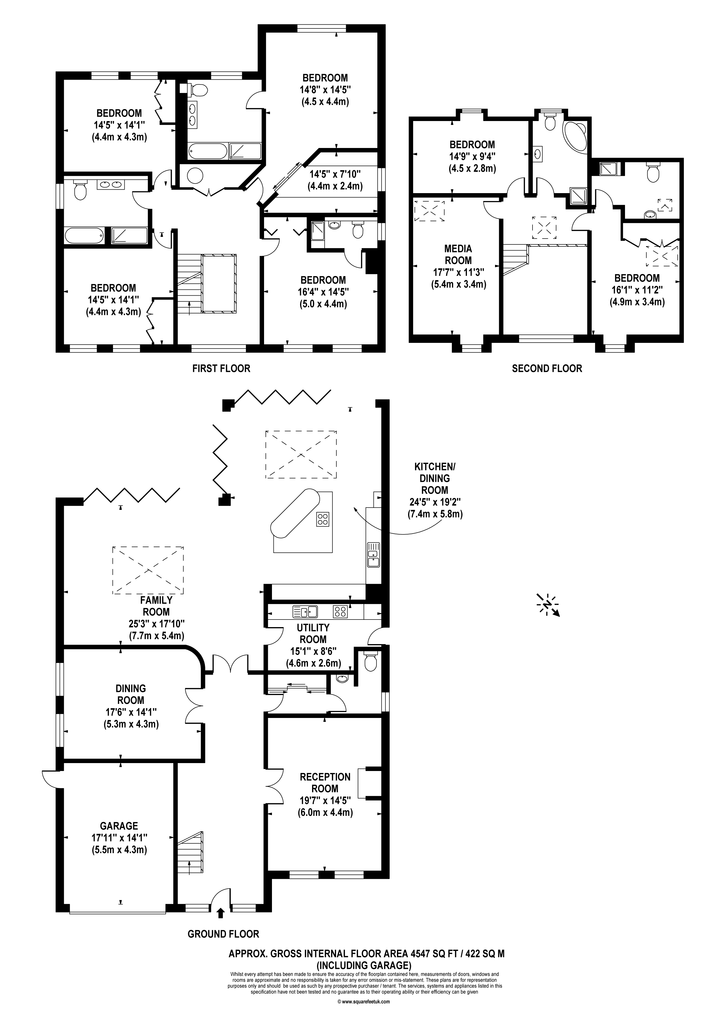 6 Bedrooms Detached house to rent in Wolsey Road, East Molesey KT8