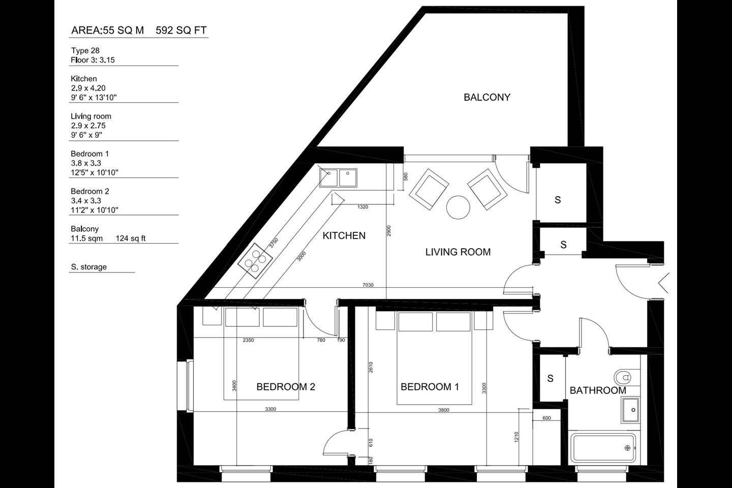 Flat 7, Blessingham House, 3 Shalfleet Drive, London floorplan