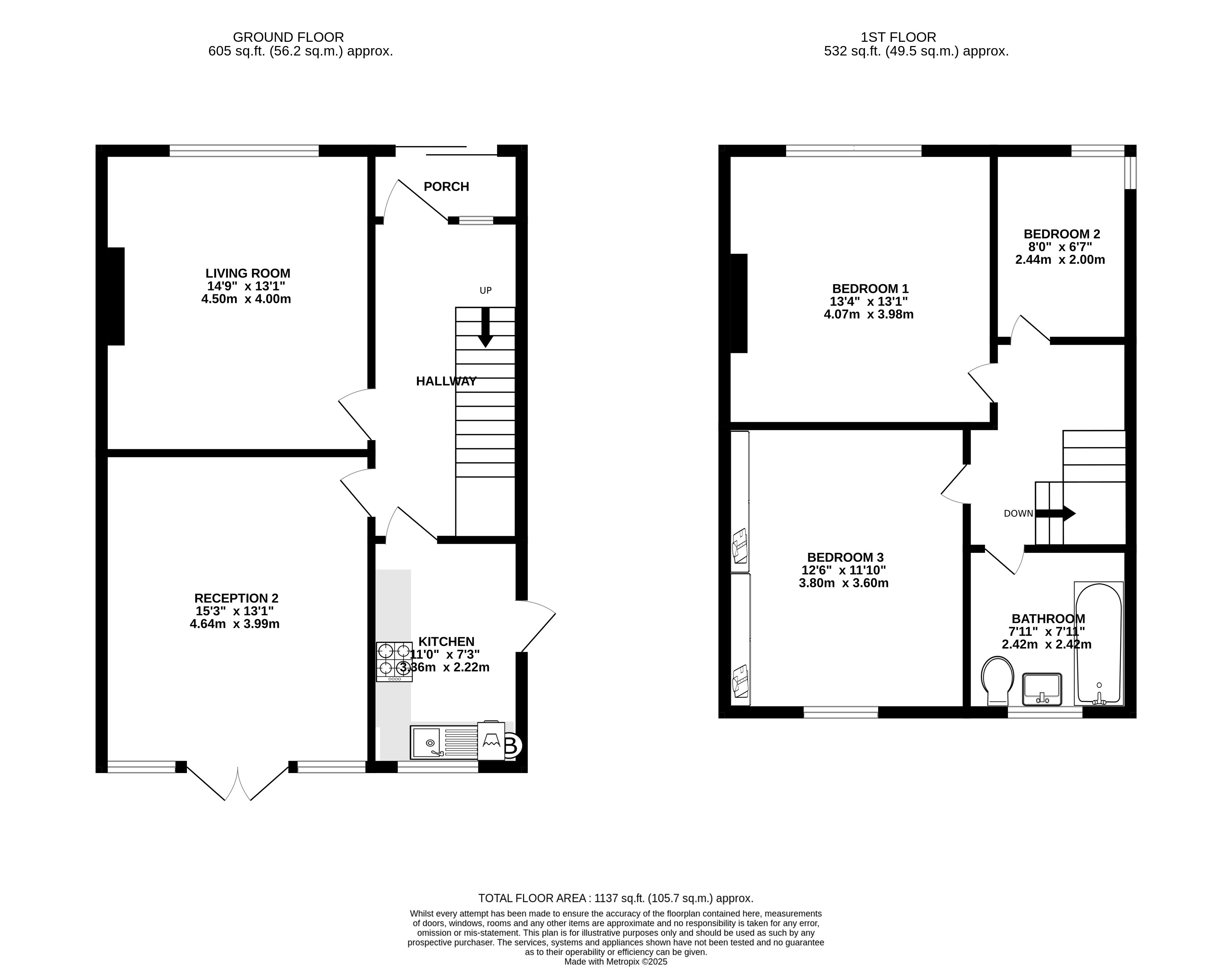 50, Rosemary Avenue, London floorplan