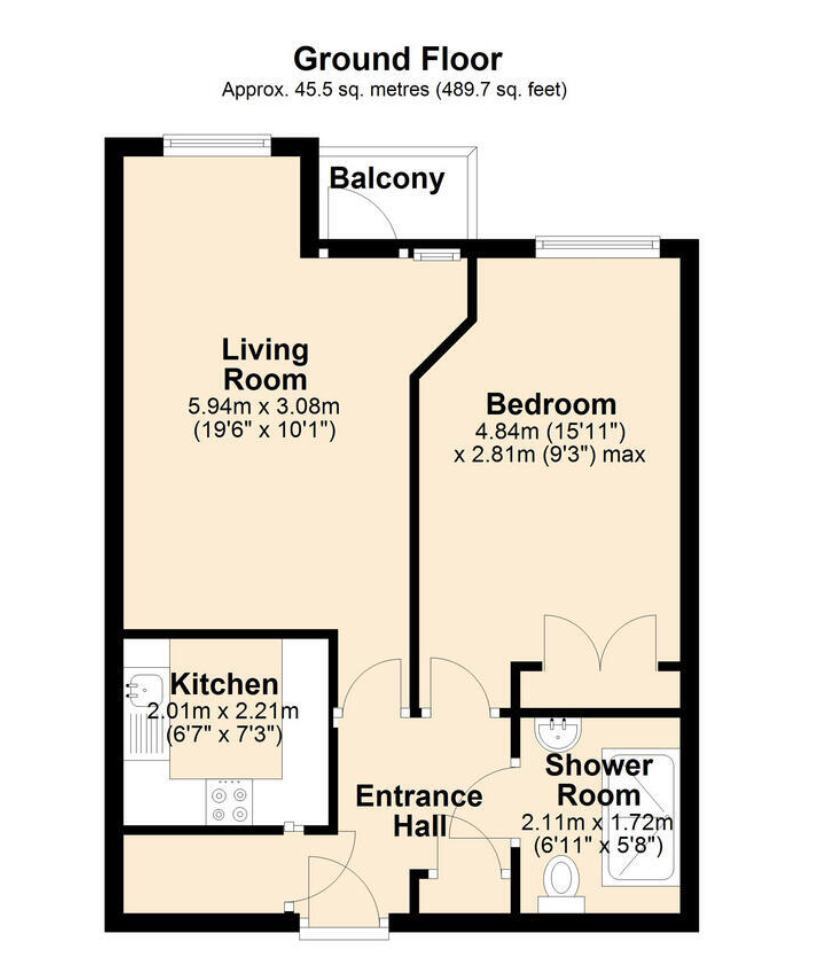 31,Flat 63, Station Road, Plymouth floorplan