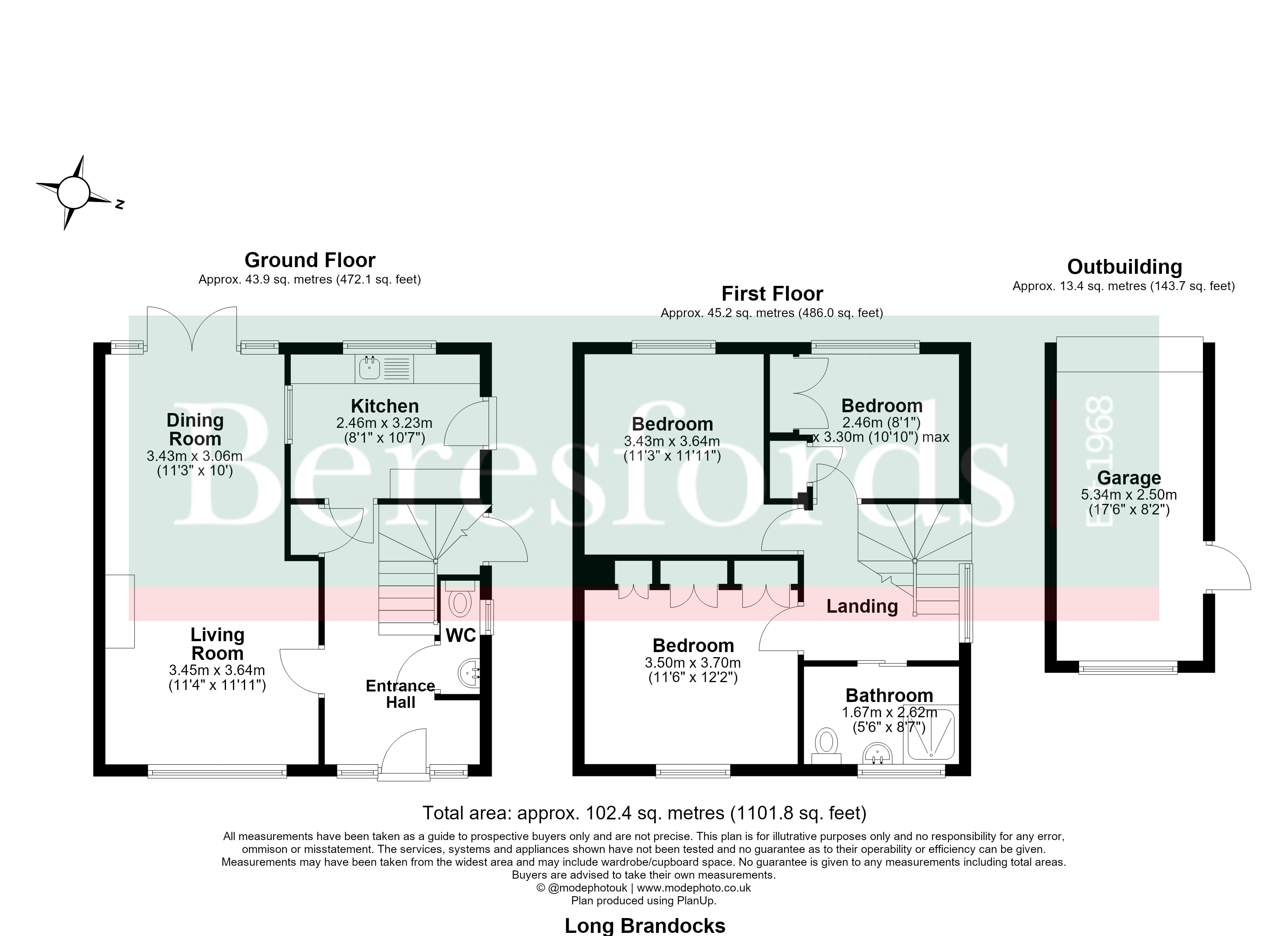 11, Long Brandocks, Chelmsford floorplan