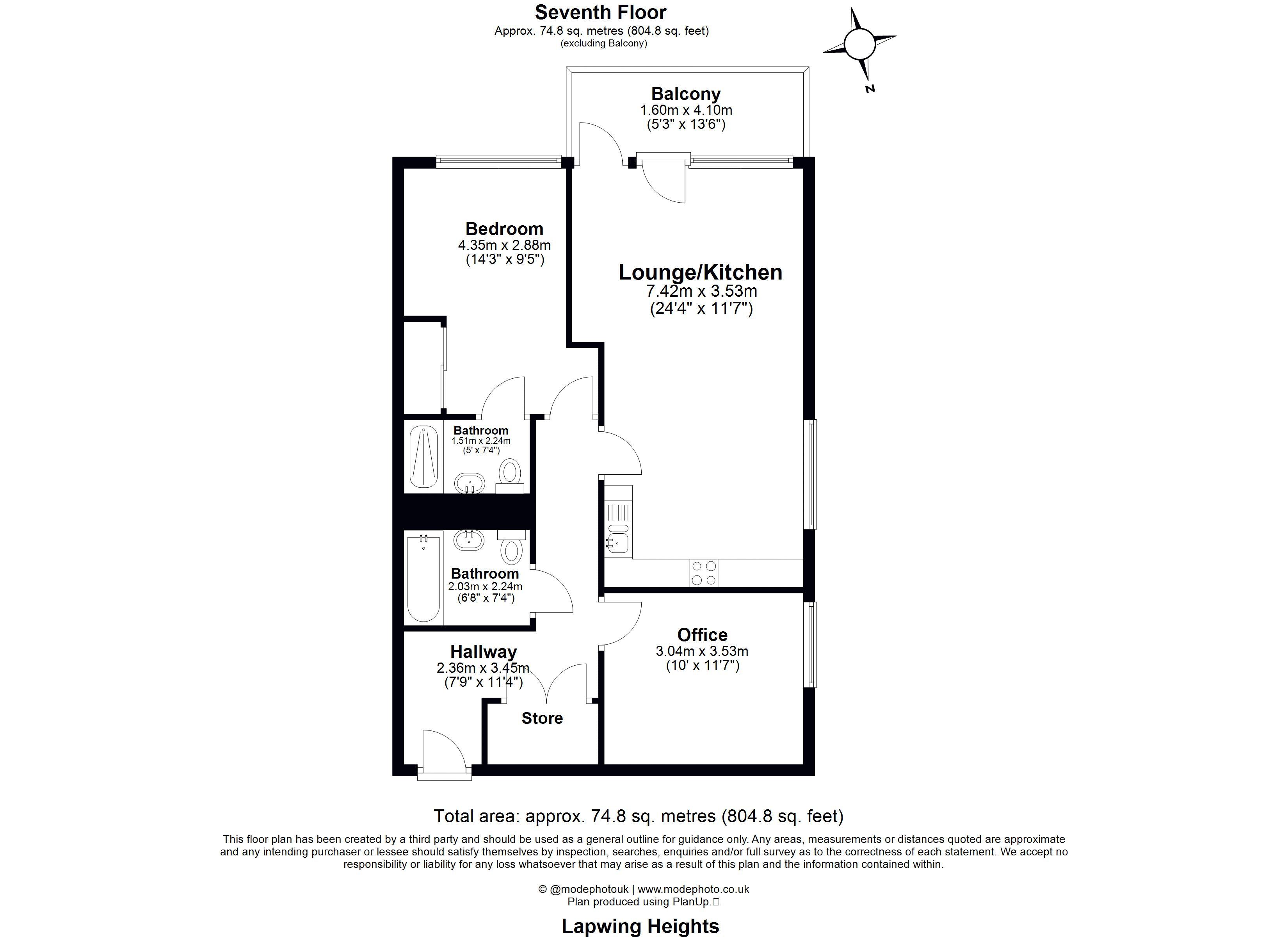 62 Lapwing Heights, Waterside Way, Tottenham Hale floorplan