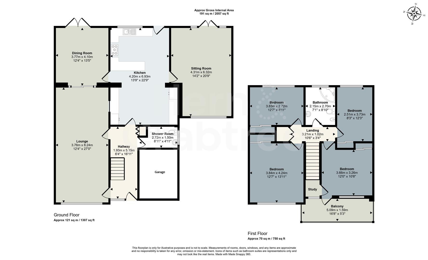 6, Grange Close, Cardiff floorplan