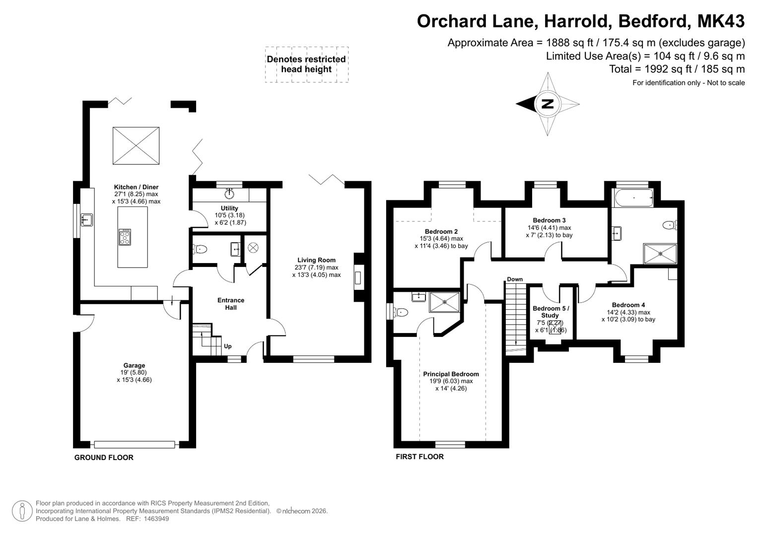 37, Orchard Lane, Bedford floorplan