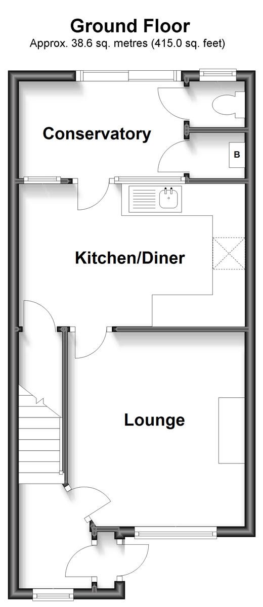 Addison Road, Caterham, Surrey CR3, 2 bedroom end terrace house for