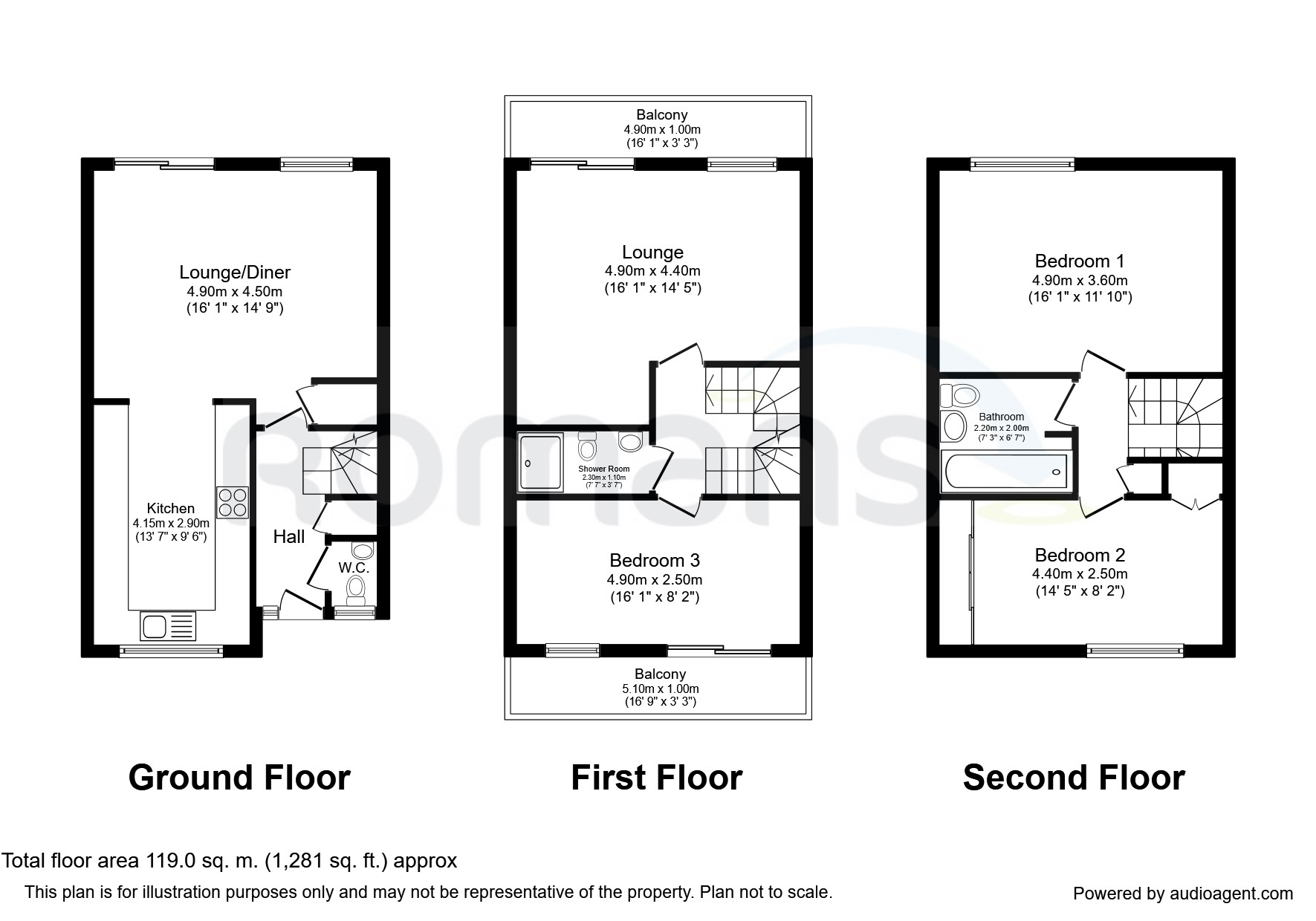 3 Bedrooms Town house to rent in The Haystacks, High Wycombe HP13