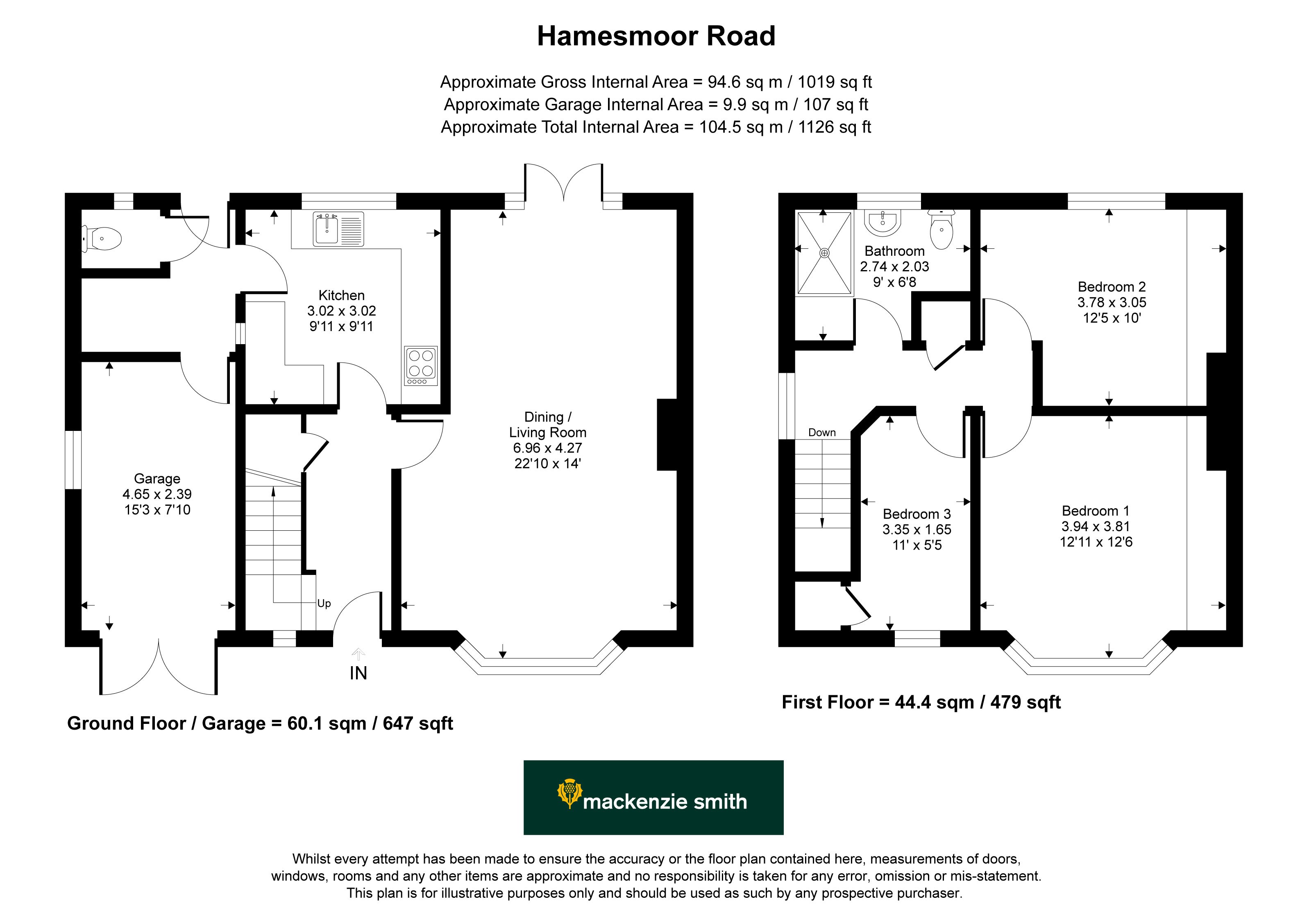 81, Hamesmoor Road, Camberley floorplan