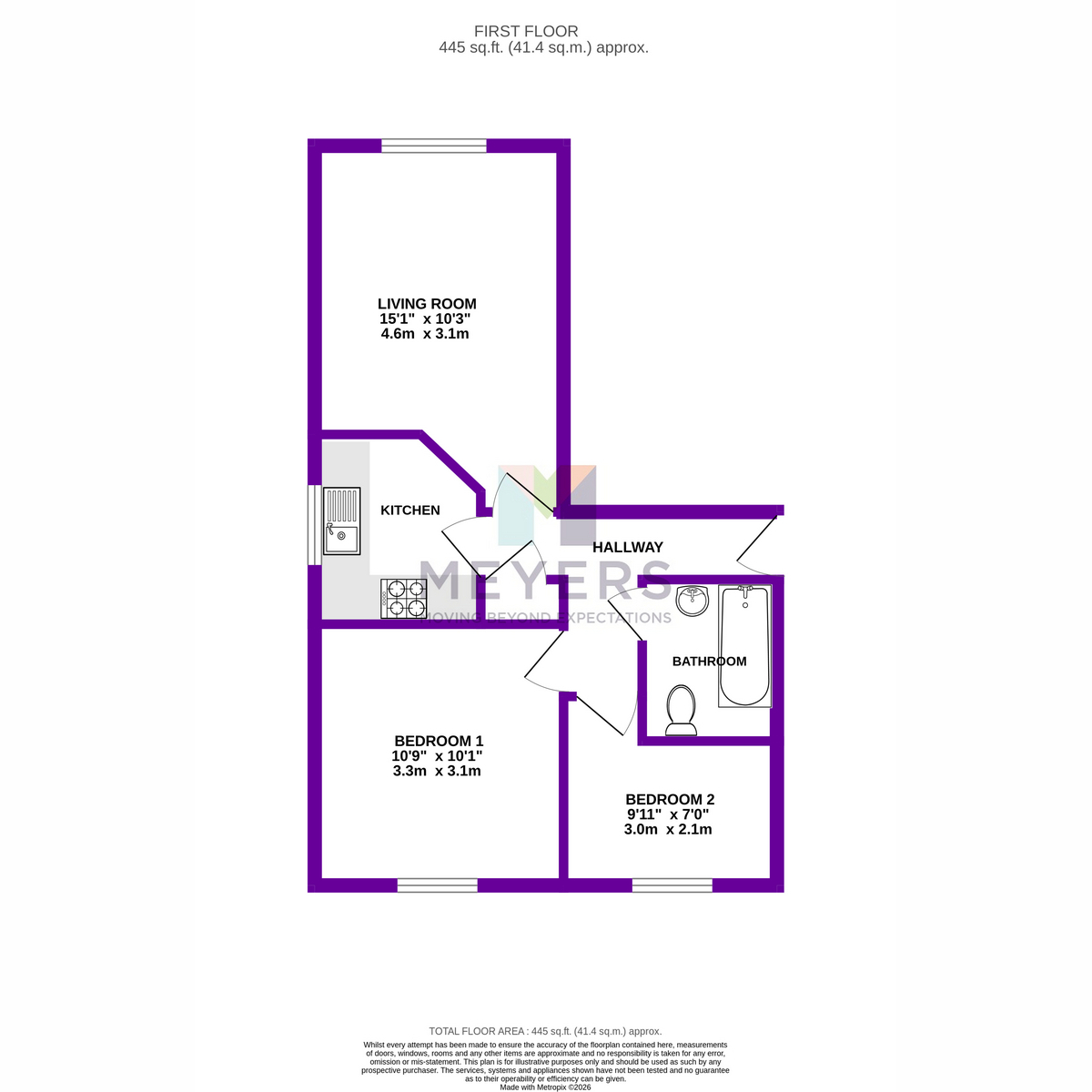 Flat F5, Beechwood House, 29-31, Kinson Road, Bournemouth floorplan