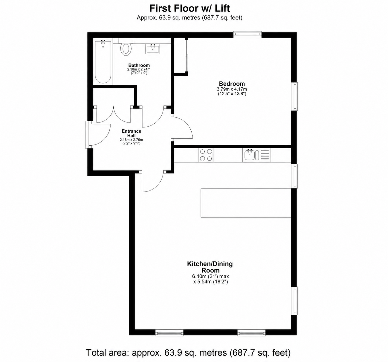 Flat 17,, Waterhouse Place, Bushey floorplan