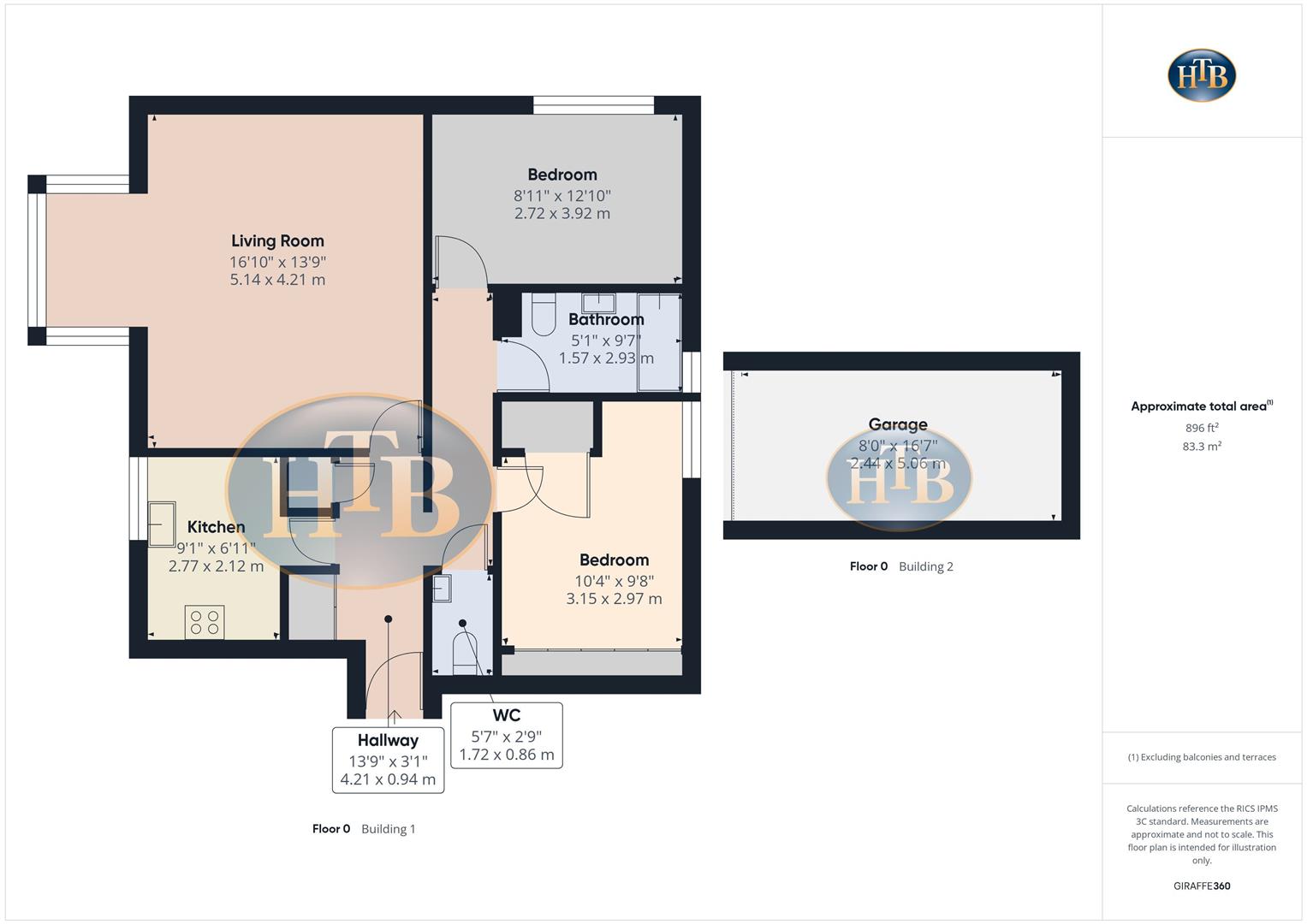 7, Mount Felix, Walton-On-Thames floorplan
