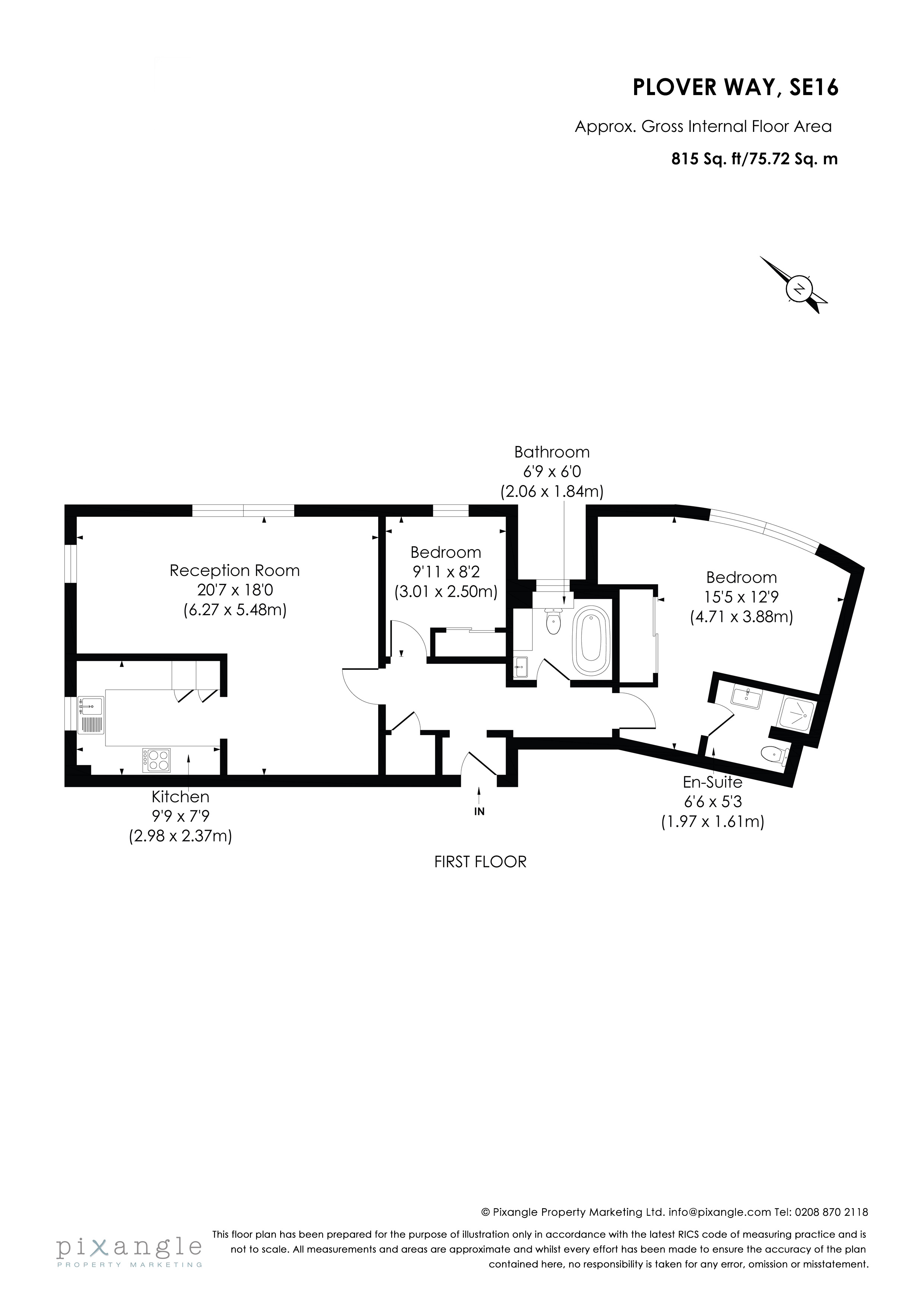 43B, Plover Way, London floorplan