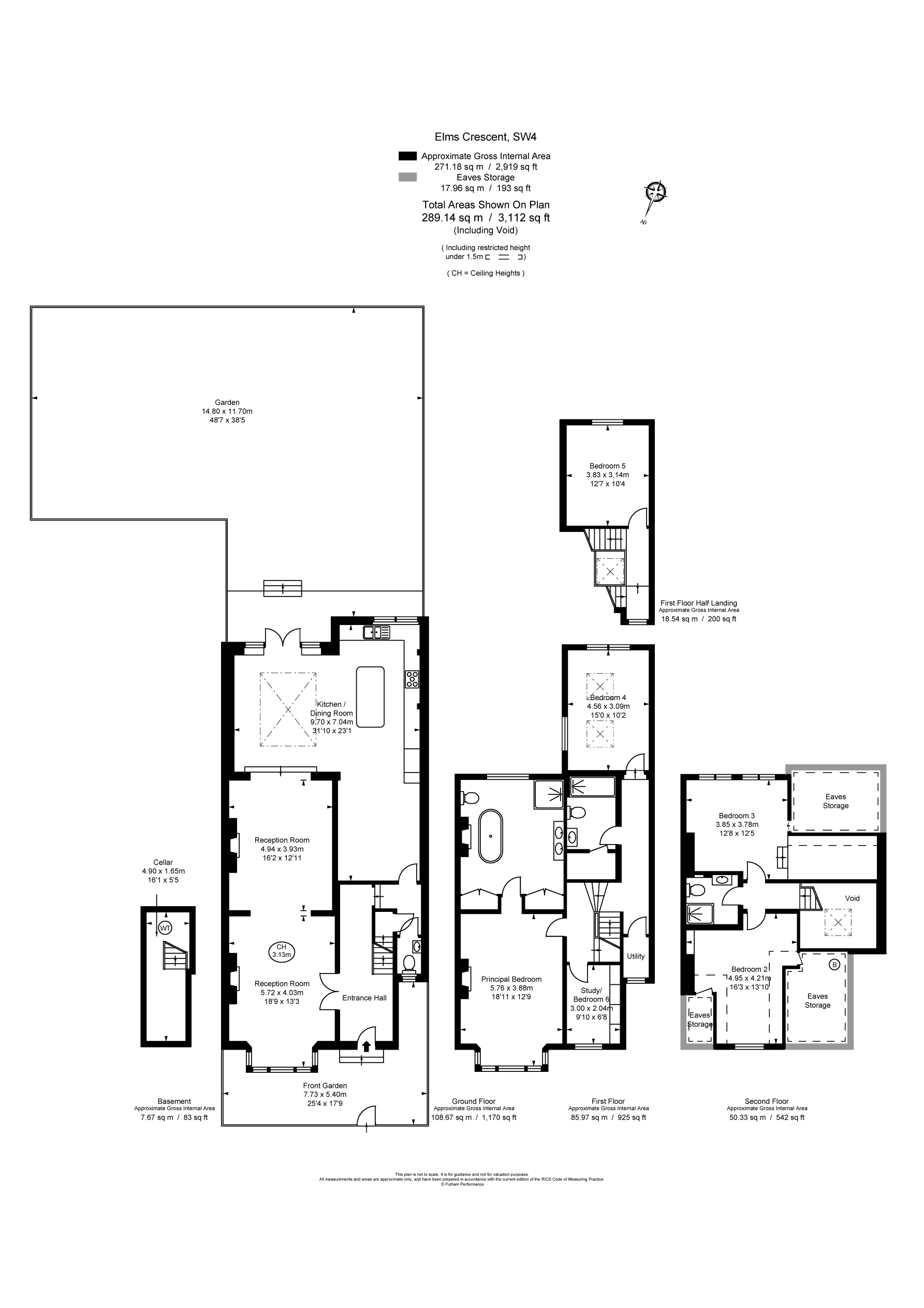 27, Elms Crescent, London floorplan