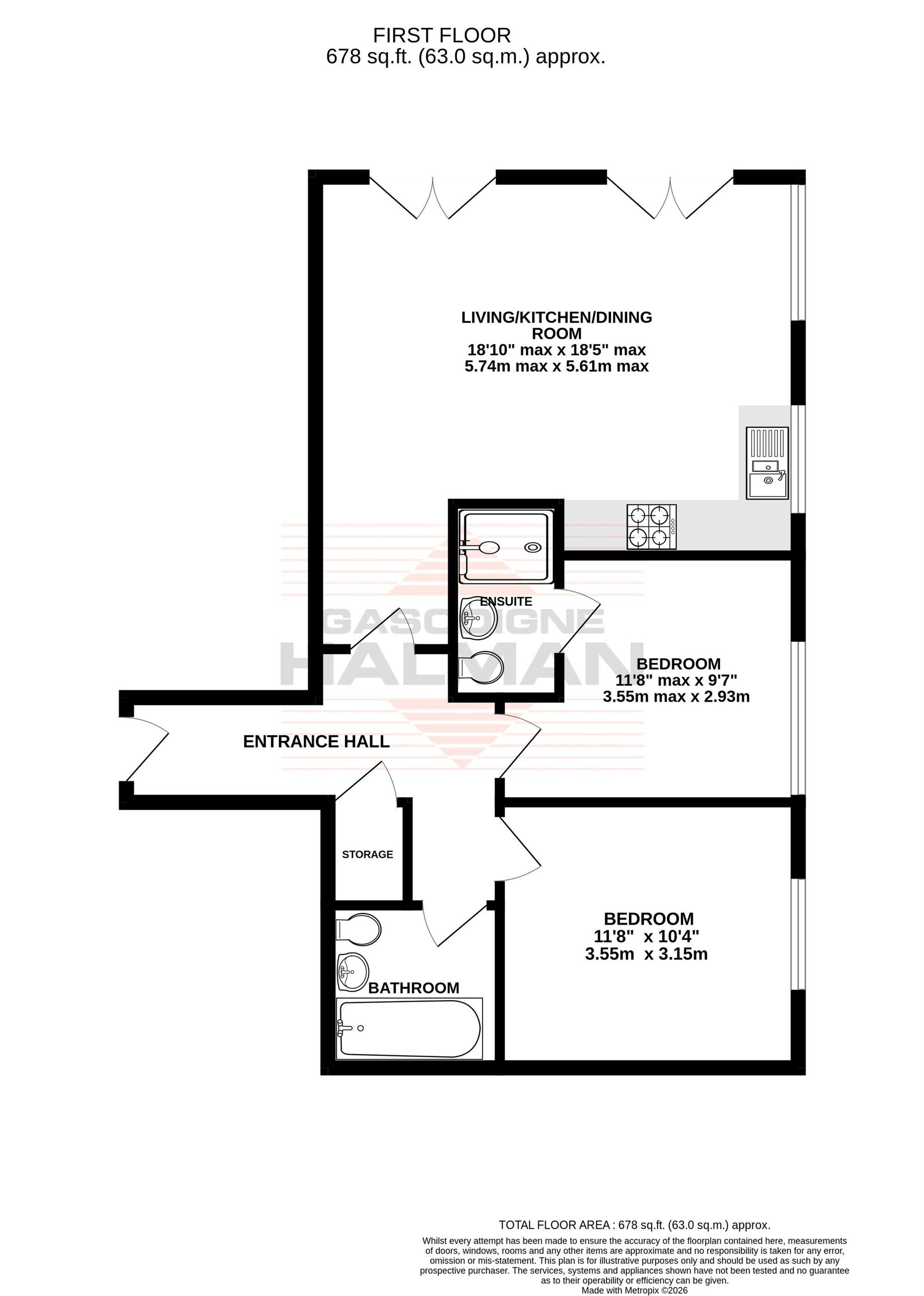 Apt 9, Metro House, Sale floorplan