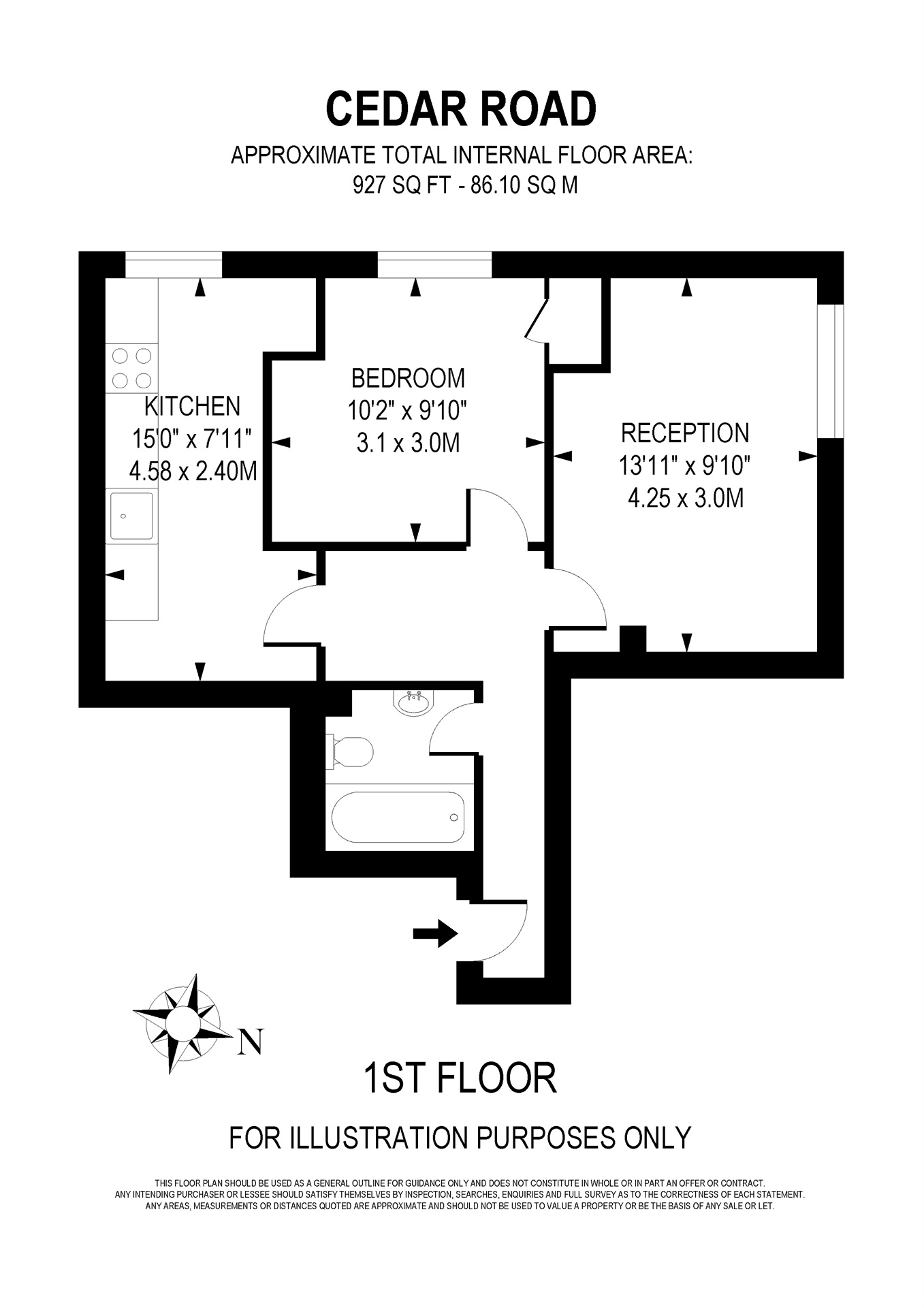 1 Bedrooms Flat for sale in Cedar Road, Sutton SM2