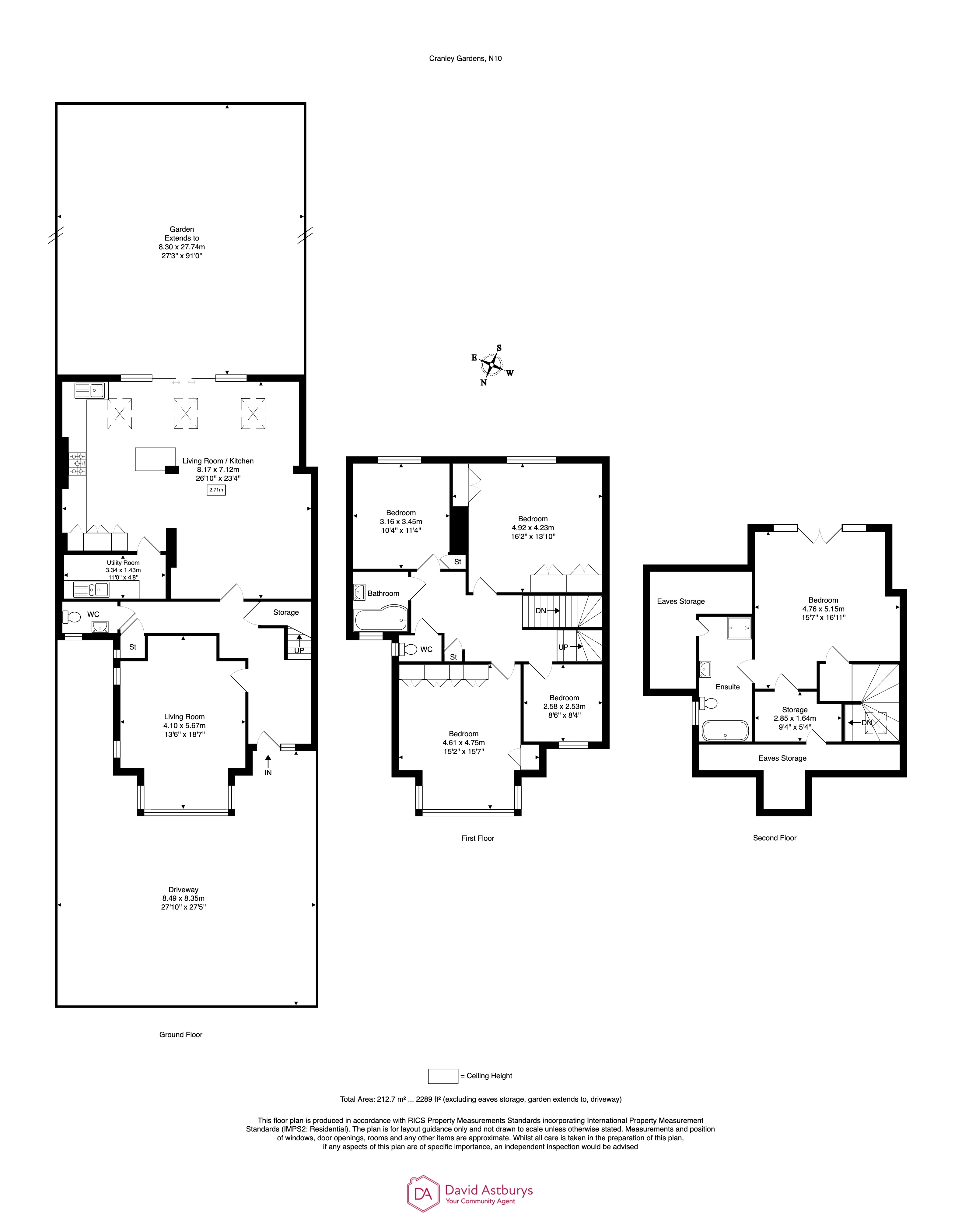 127, Cranley Gardens, Muswell Hill floorplan