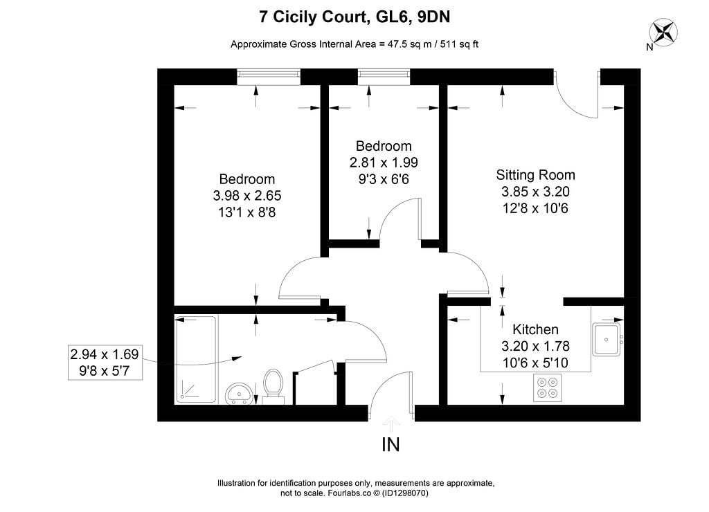 Flat 7,, Cecily Court, Minchinhampton floorplan
