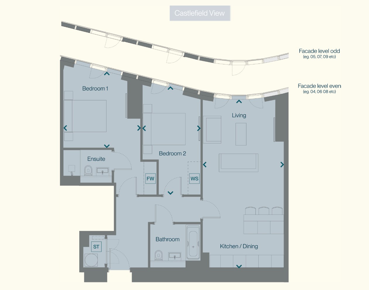 10.10,, Vista River Gardens, Water Street floorplan