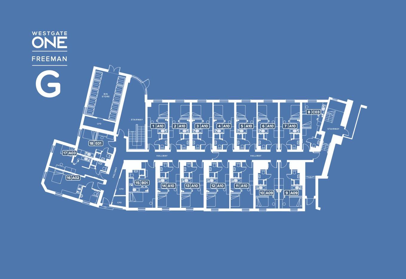 Flat 23 Freeman, Westgate One 28-30 St Peters Street, Canterbury floorplan