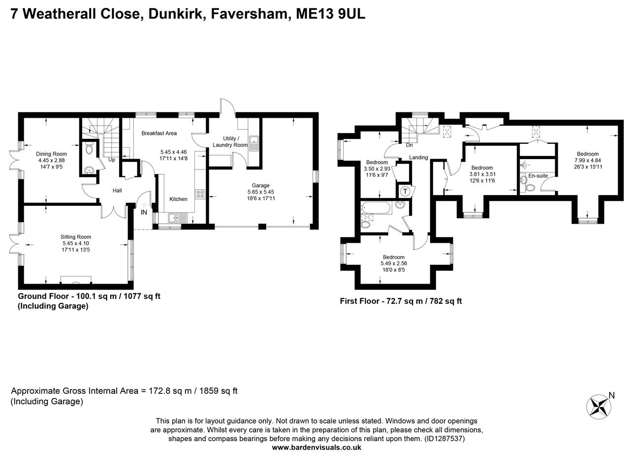 7, Weatherall Close, Boughton under Blean floorplan