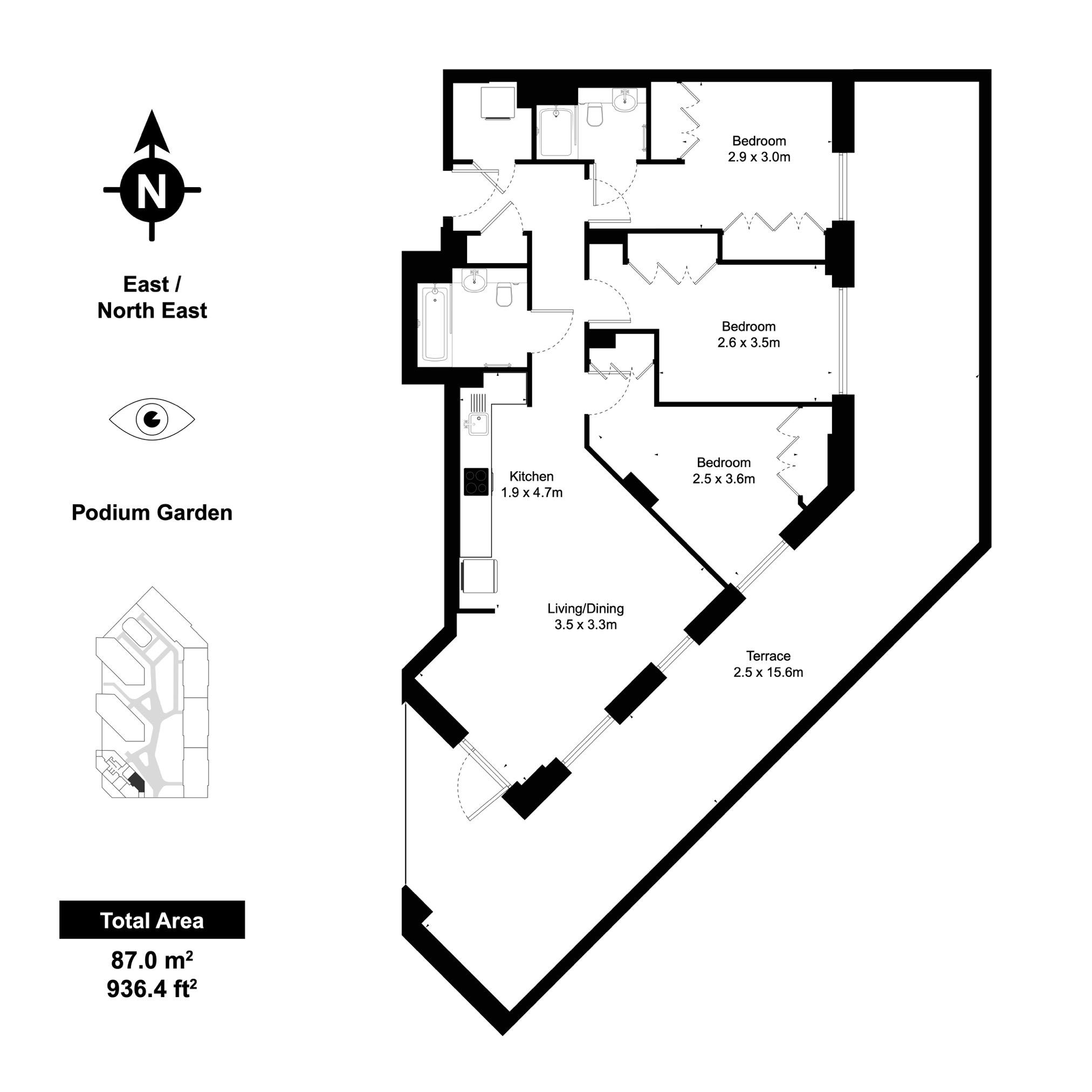 Flat 245 2, Engineers Way, Wembley floorplan