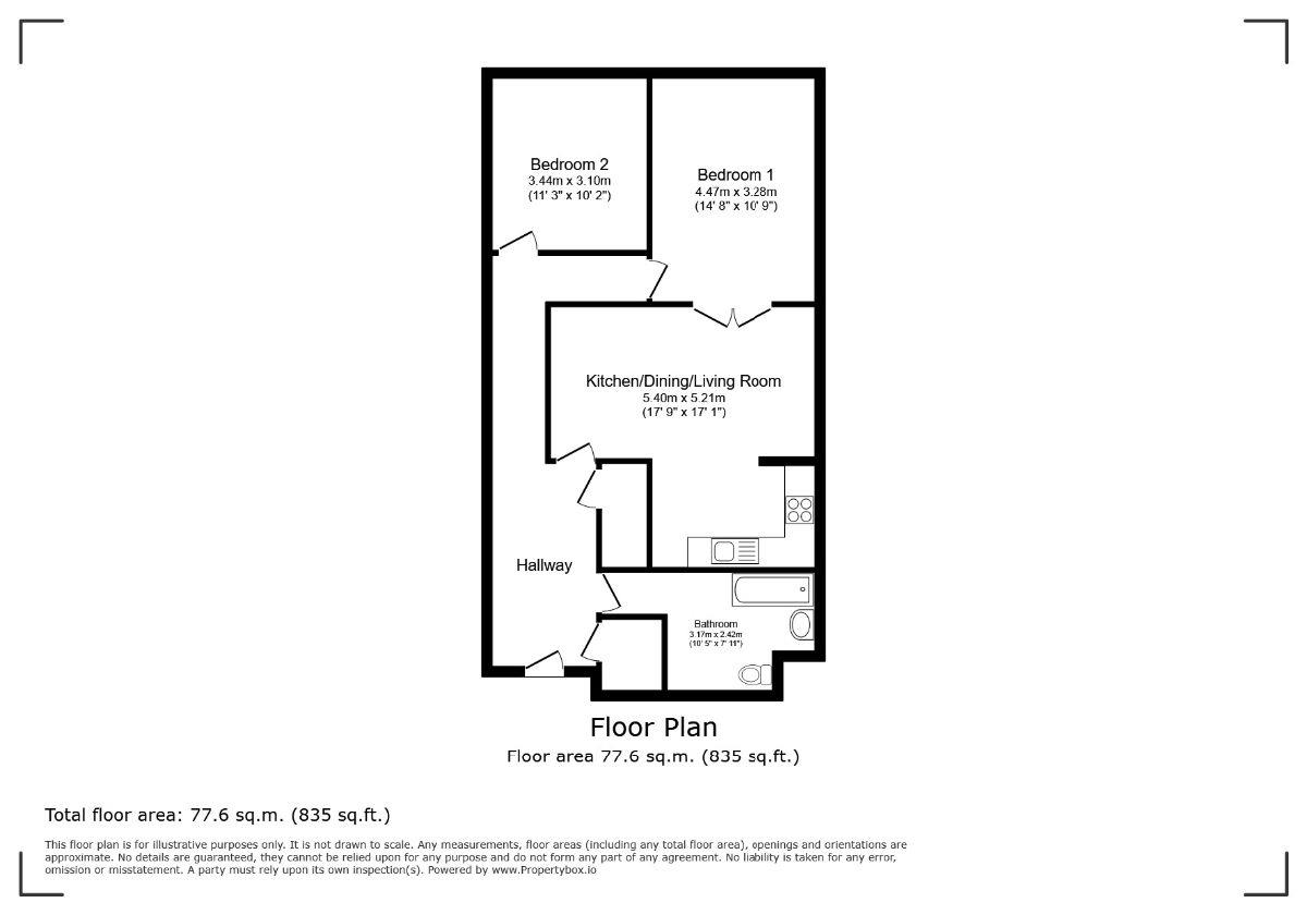Apartment 208, Victoria Mill, Manchester floorplan