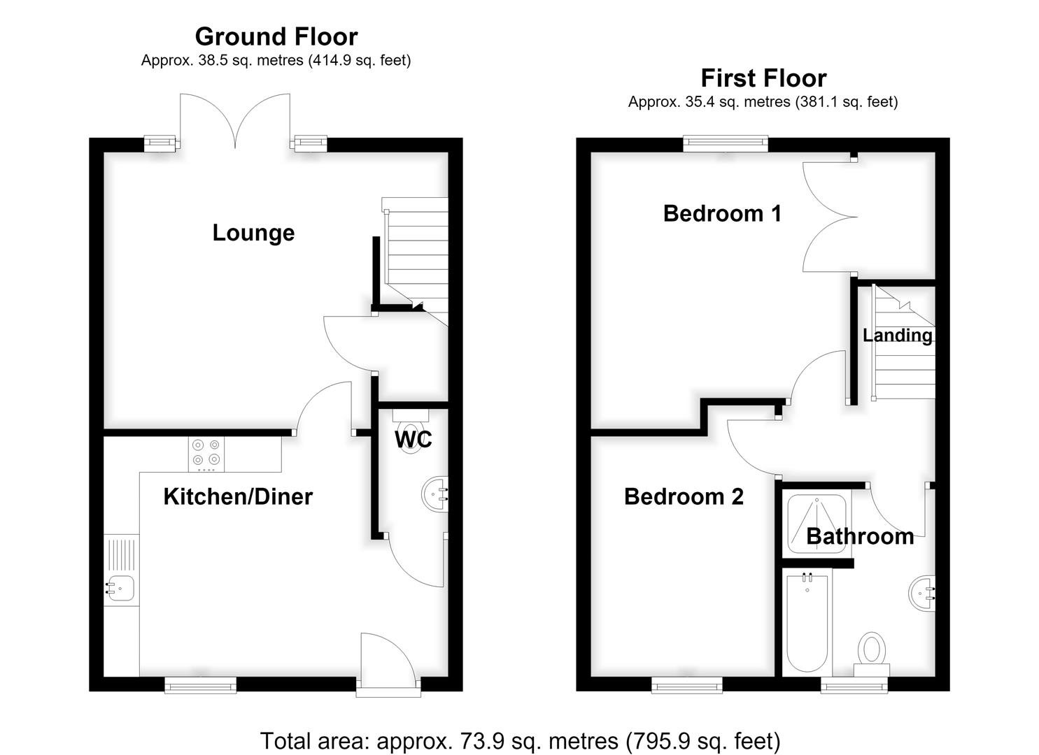 8, Melville Way, Spalding floorplan