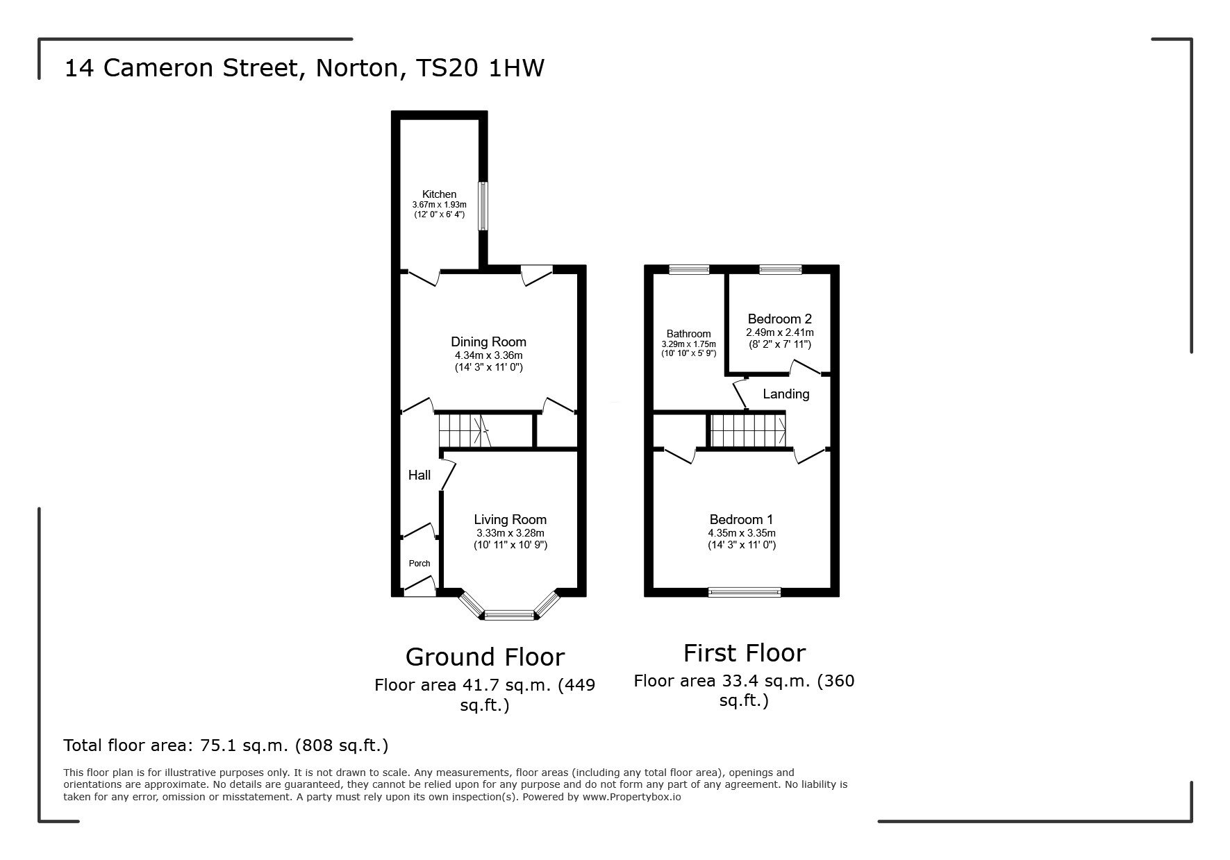 14, Cameron Street, Stockton-on-Tees floorplan