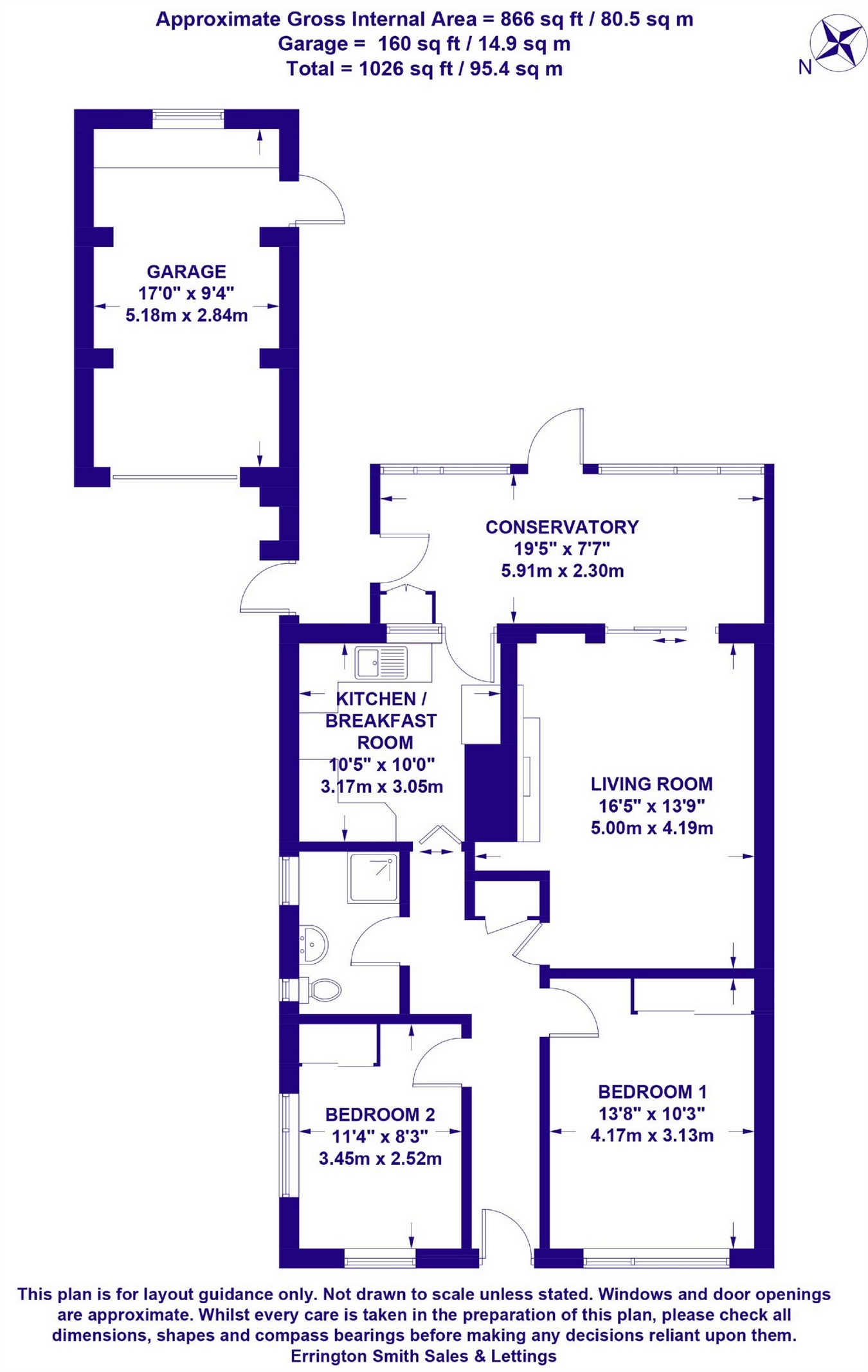 2 Bedrooms Semi-detached bungalow for sale in Hatherley Road, Cheltenham GL51