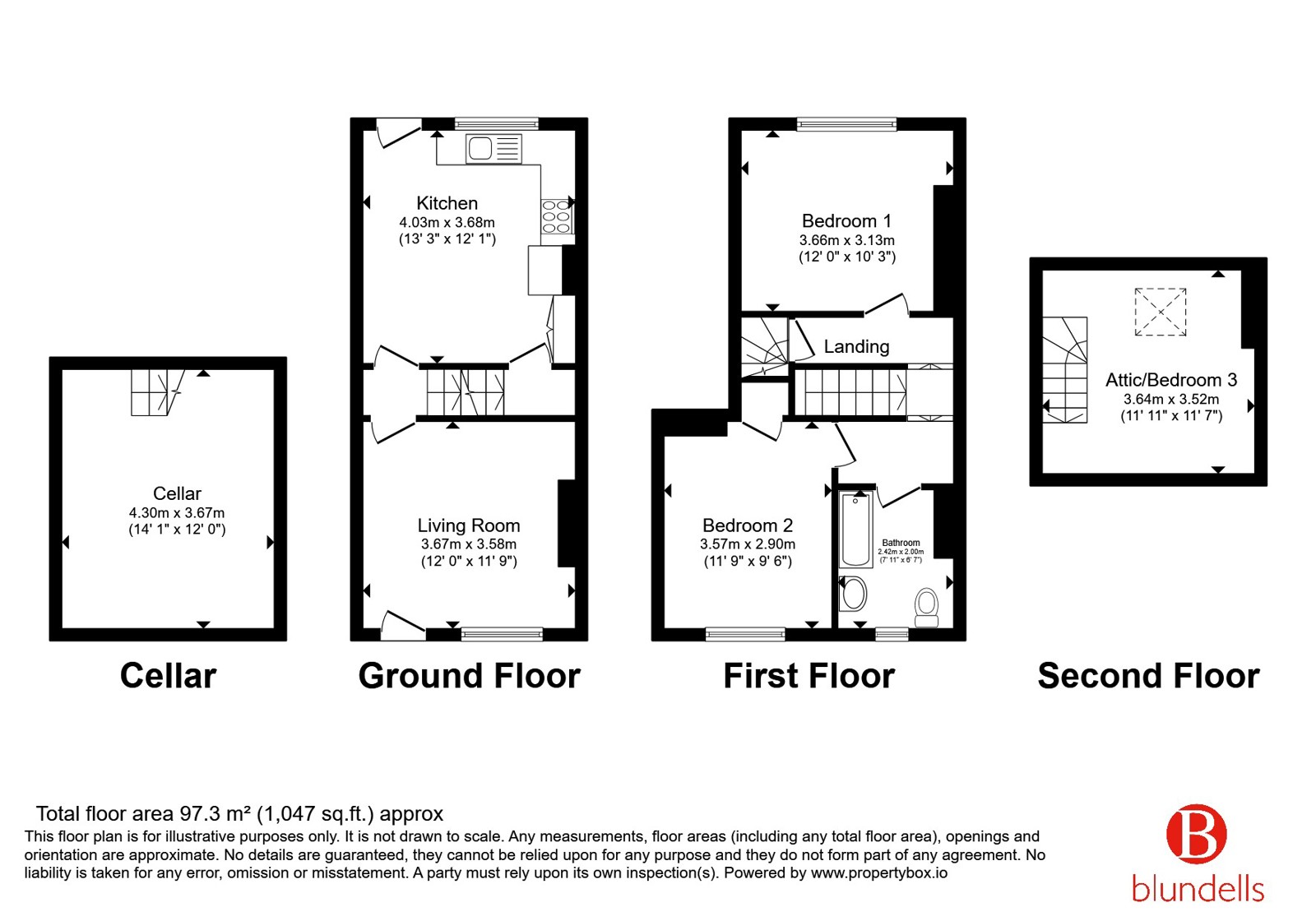 47, Slate Street, Sheffield floorplan