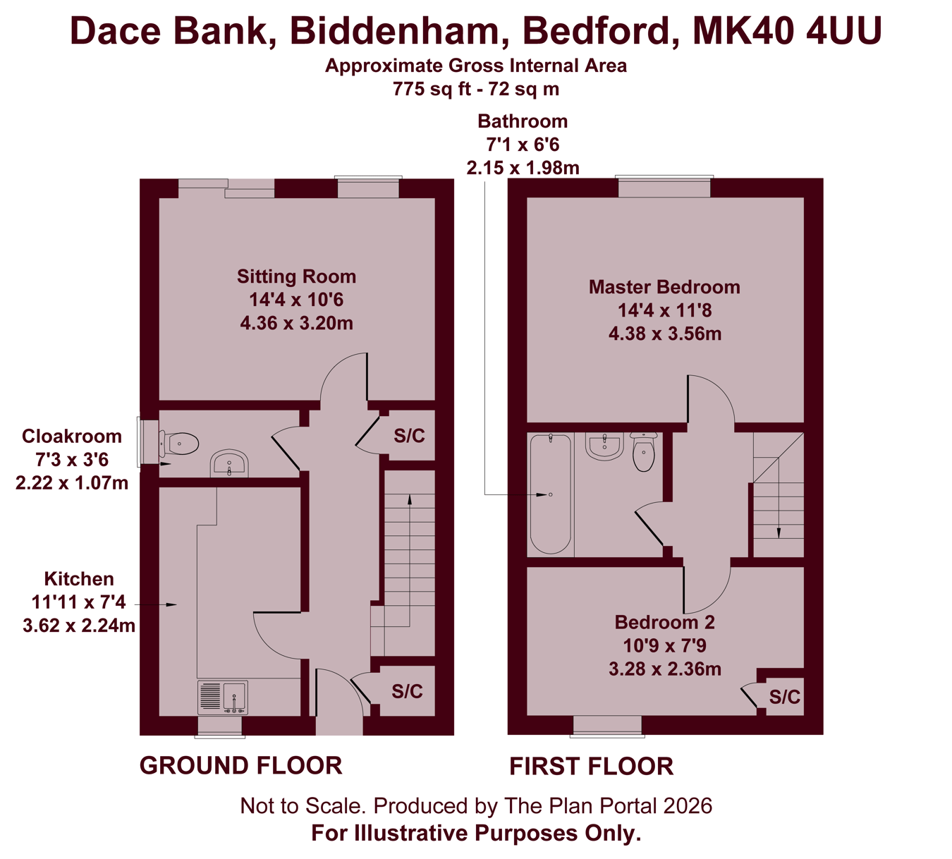 3, Dace Bank, Bedford floorplan
