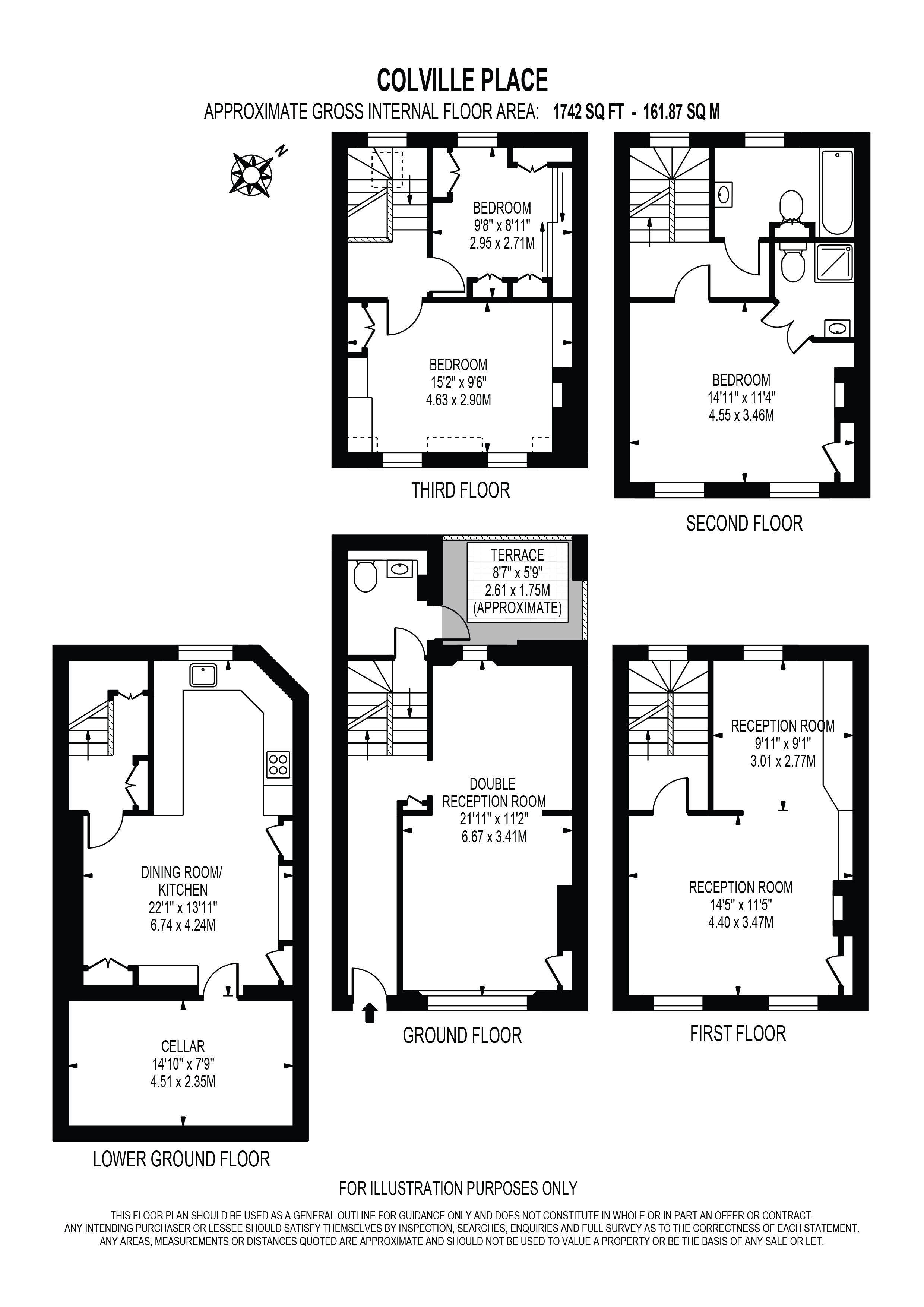 12, Colville Place, London floorplan
