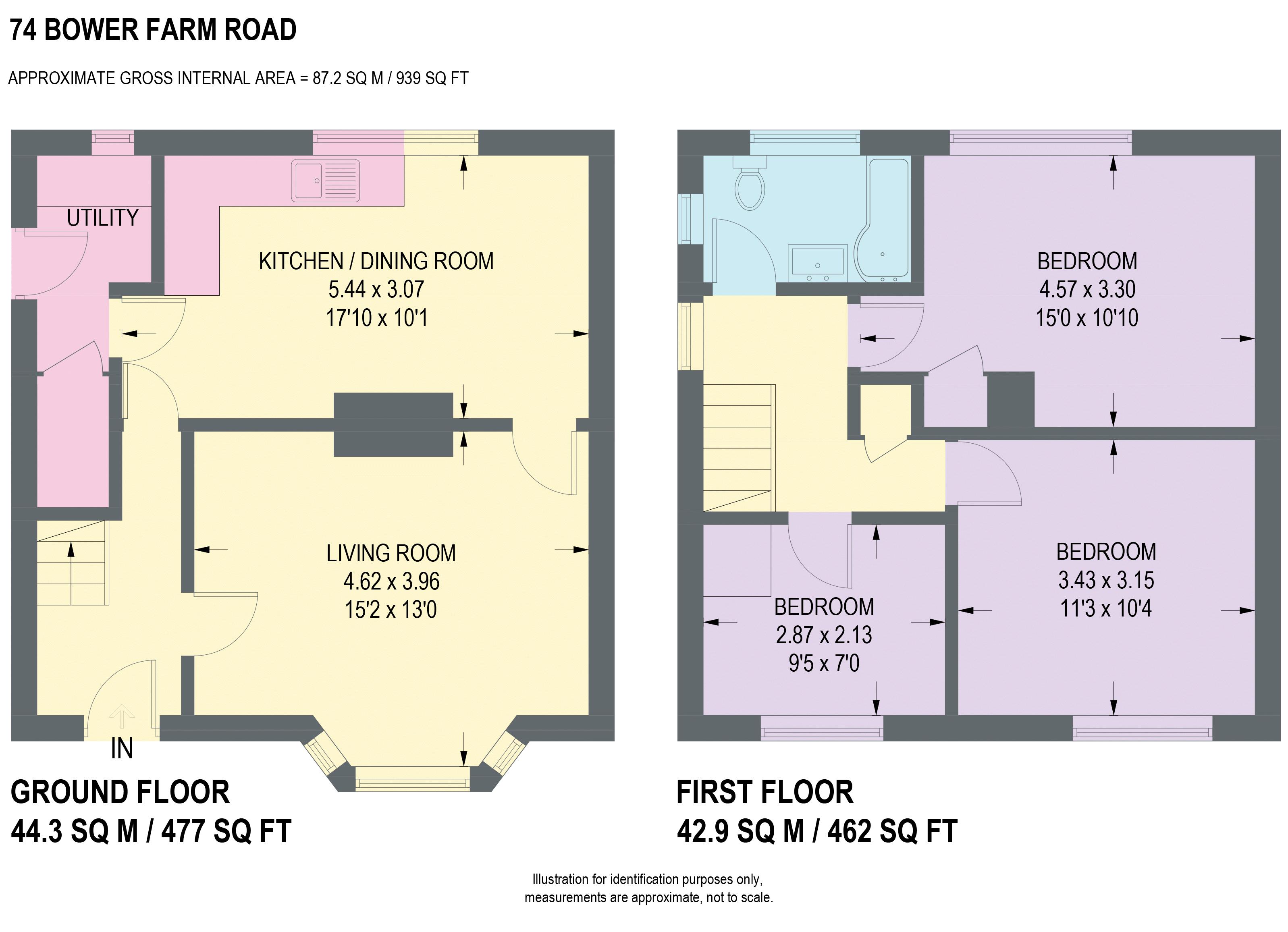 74, Bower Farm Road, Chesterfield floorplan