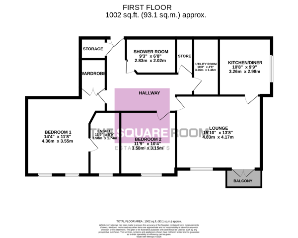 93, Garden Close, Poulton-Le-Fylde floorplan