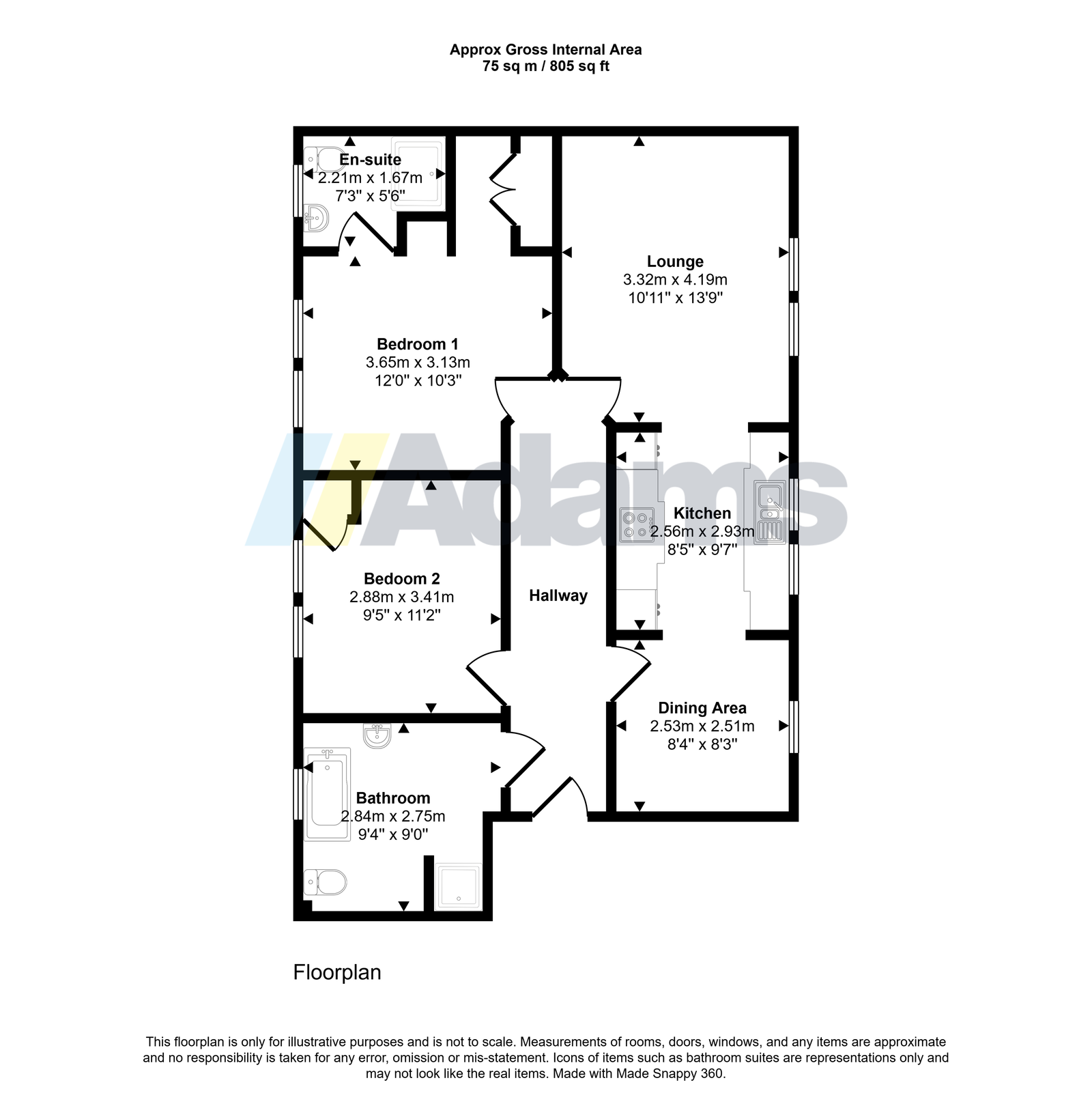 90, Stansfield Drive, Warrington floorplan