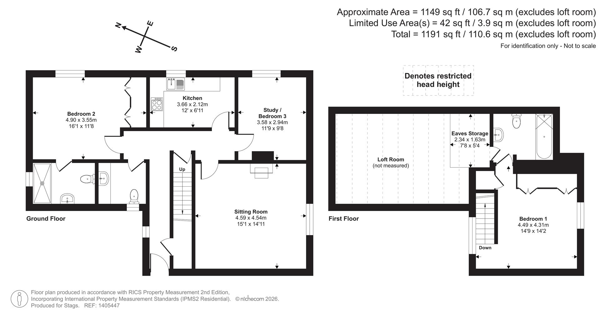 Flat 4, Glen Andred, Colway Lane, Lyme Regis floorplan