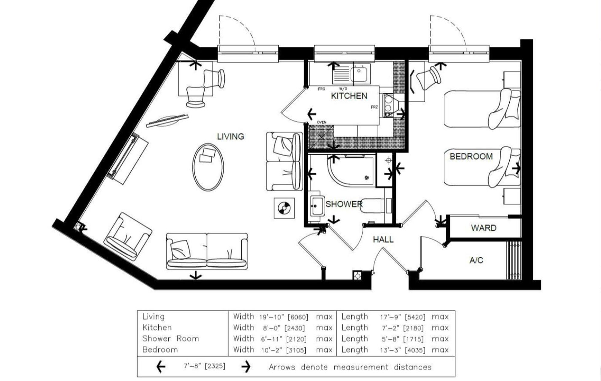 Apartment 3, Perran Lodge, Narrowcliff, Newquay floorplan