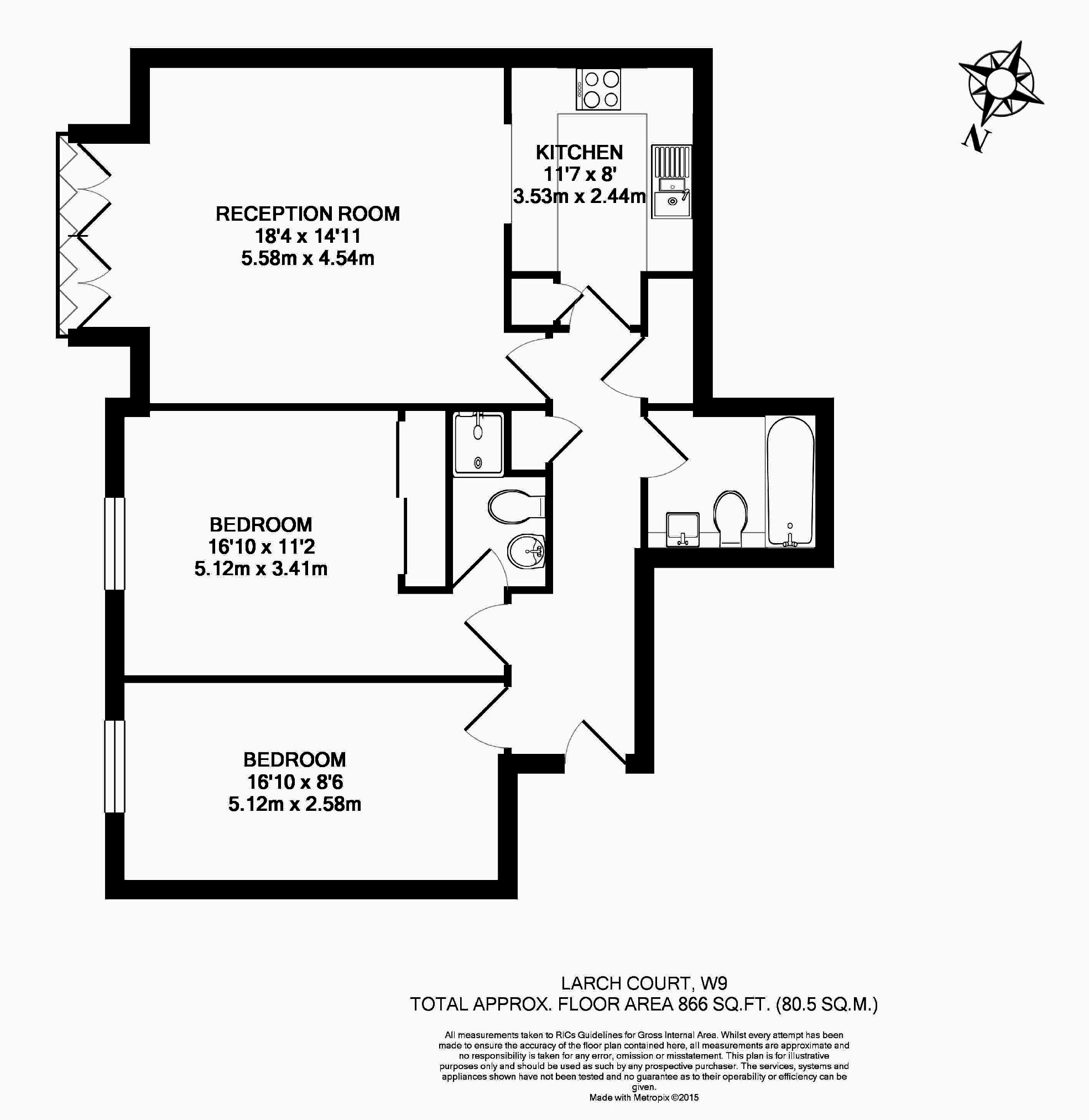 2 Bedrooms Flat to rent in Admiral Walk, London W9