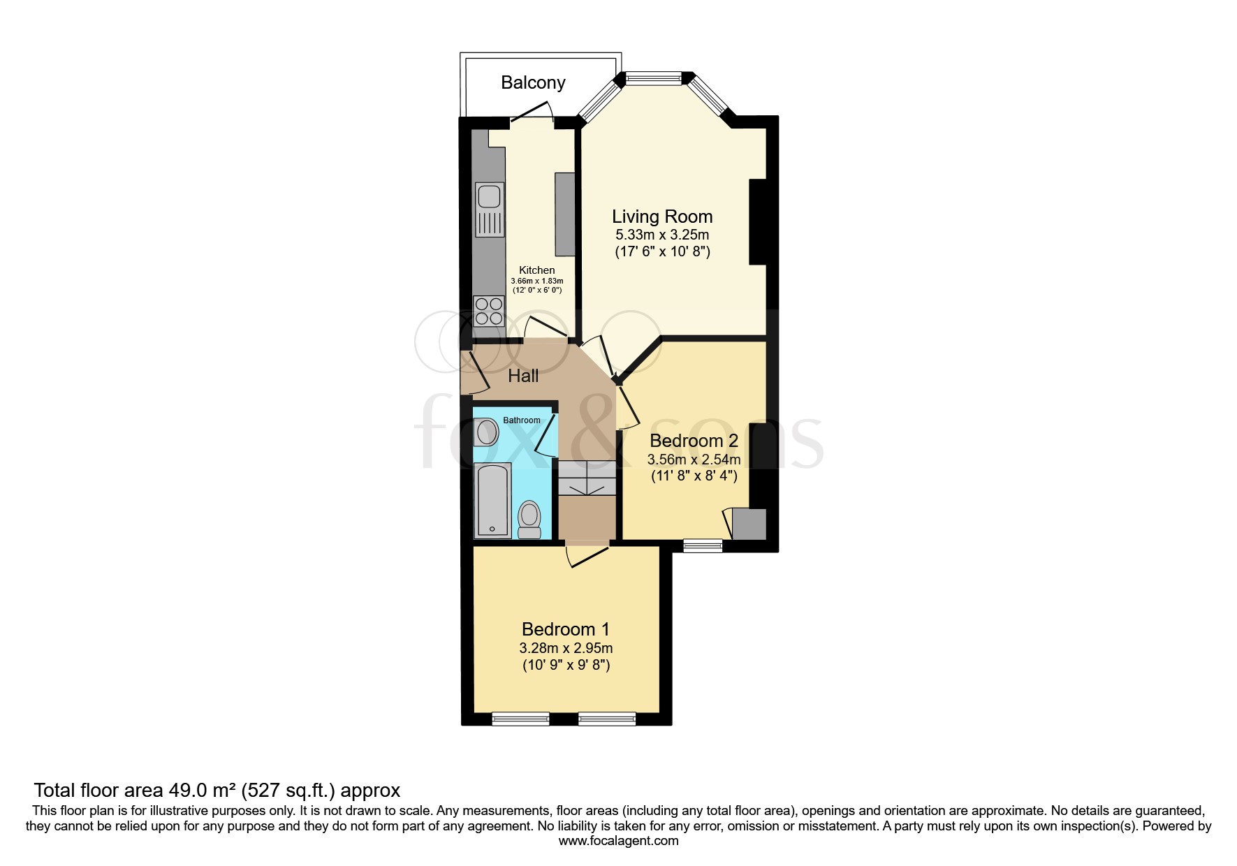 Flat 5, 77-78, Royal Parade, Eastbourne floorplan